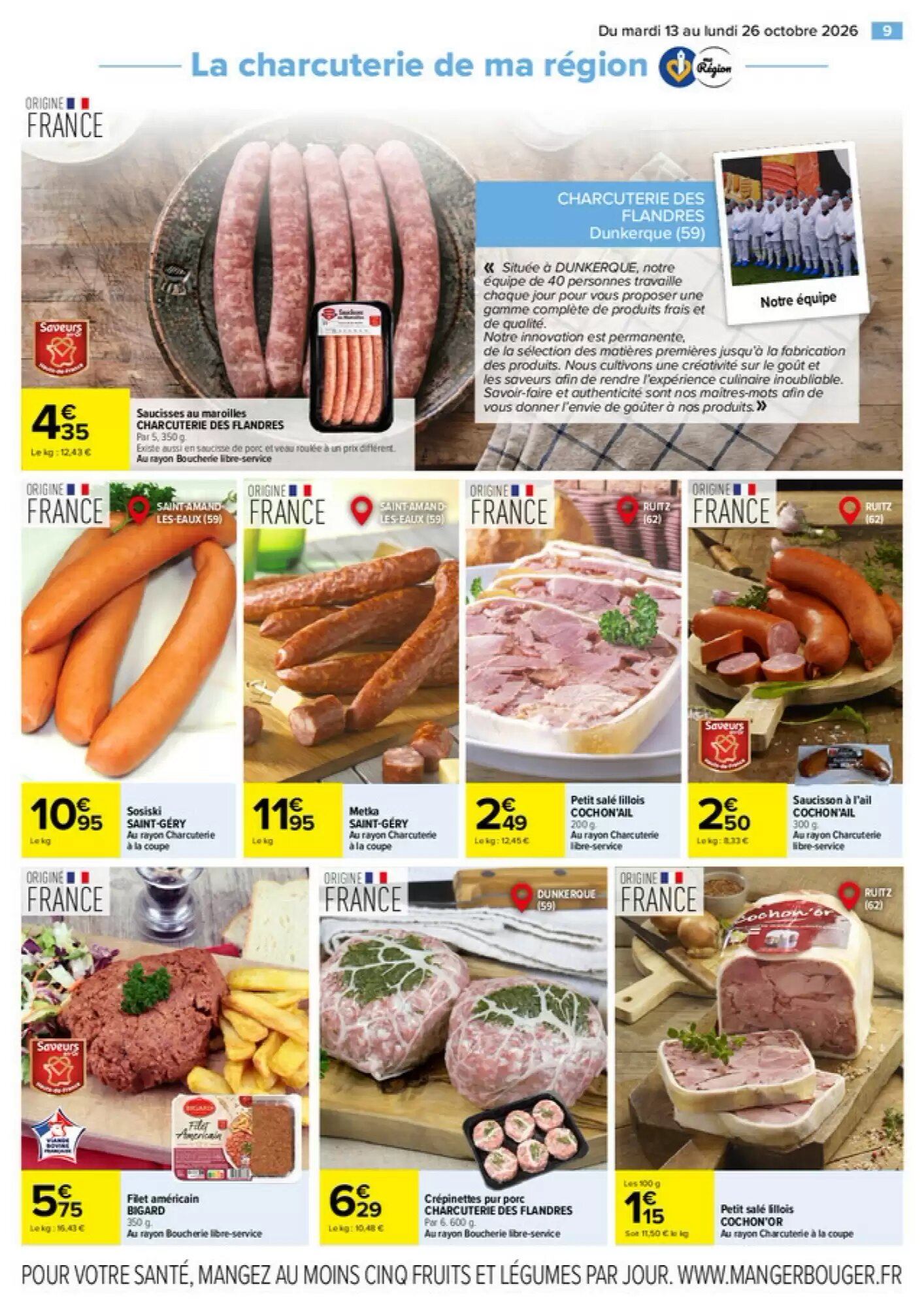 Prospectus promotionnel Carrefour Market valable à partir du 13/10/2026 - Page 9.