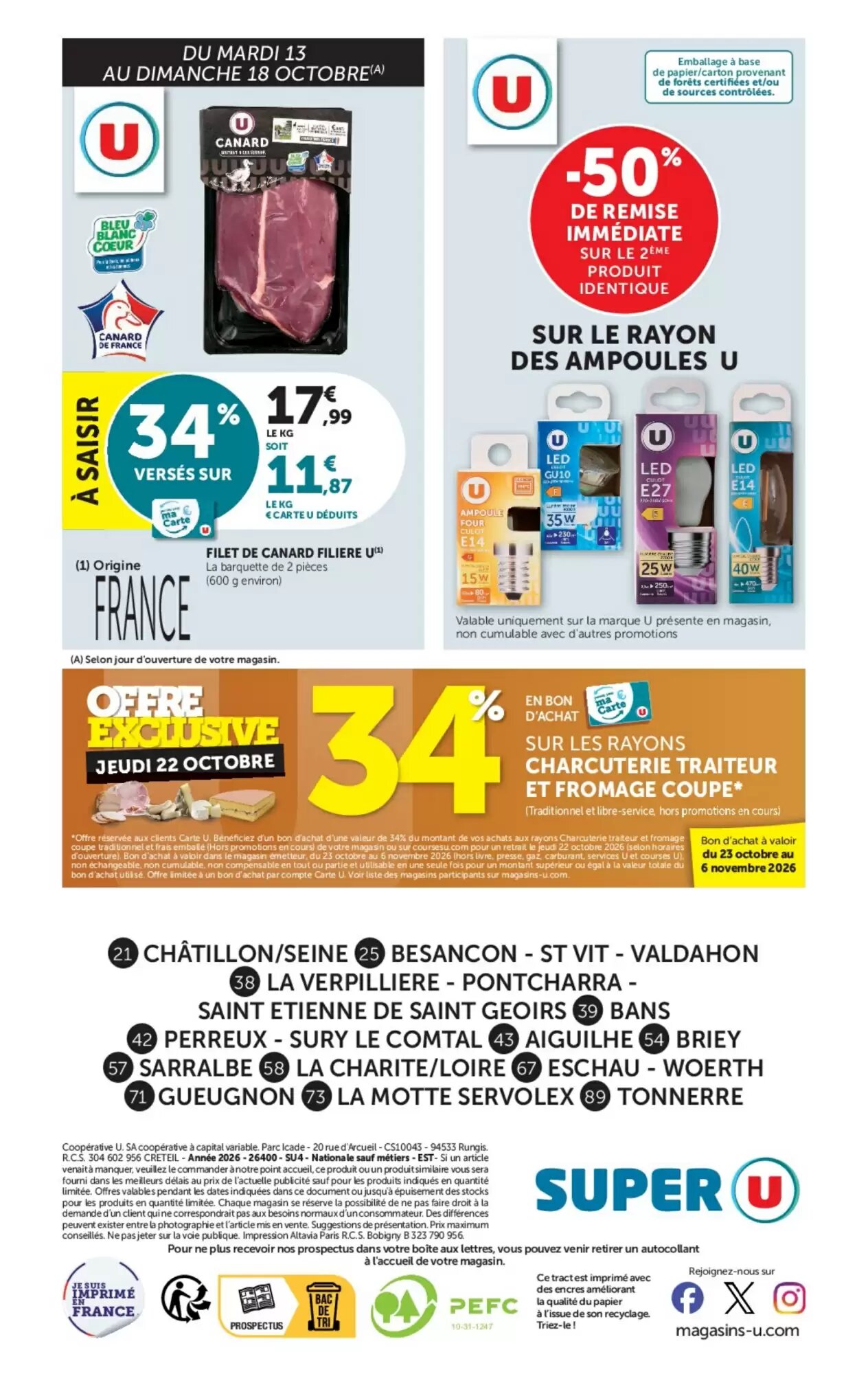 Prospectus promotionnel Super U valable à partir du 13/10/2026 - Page 36.