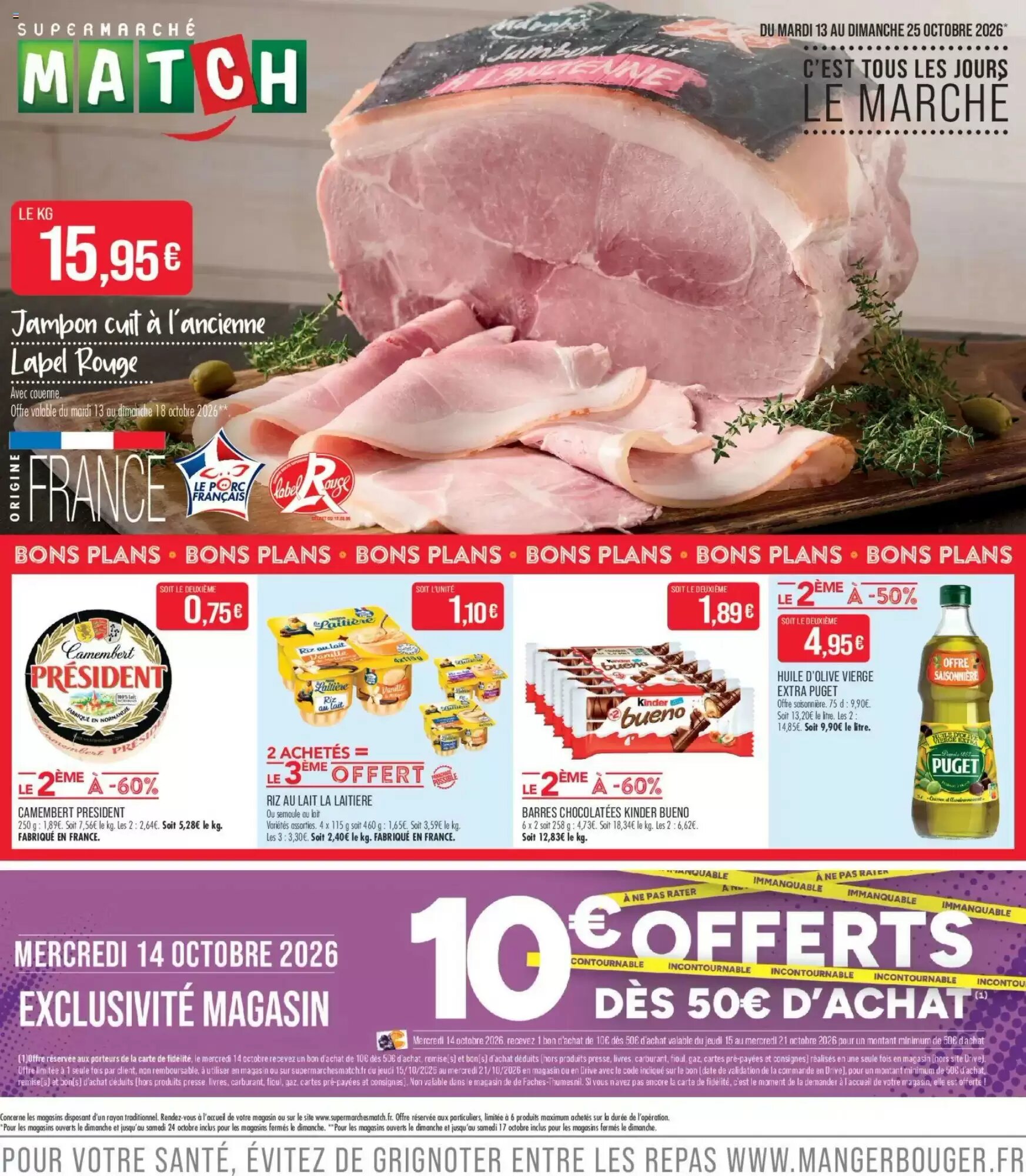 Prospectus promotionnel Match valable à partir du 13/10/2026 - Page 1.