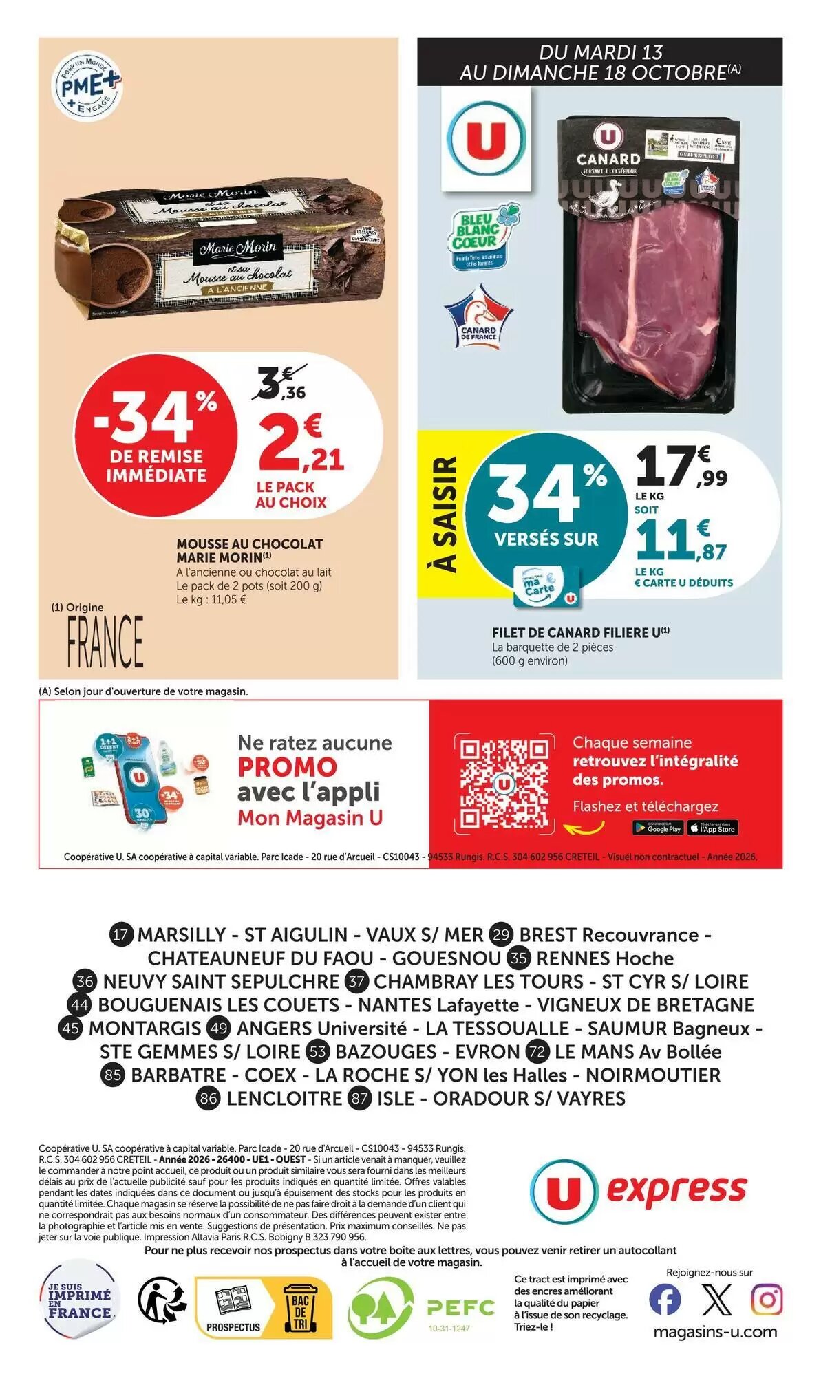Prospectus promotionnel U Express valable à partir du 13/10/2026 - Page 14.