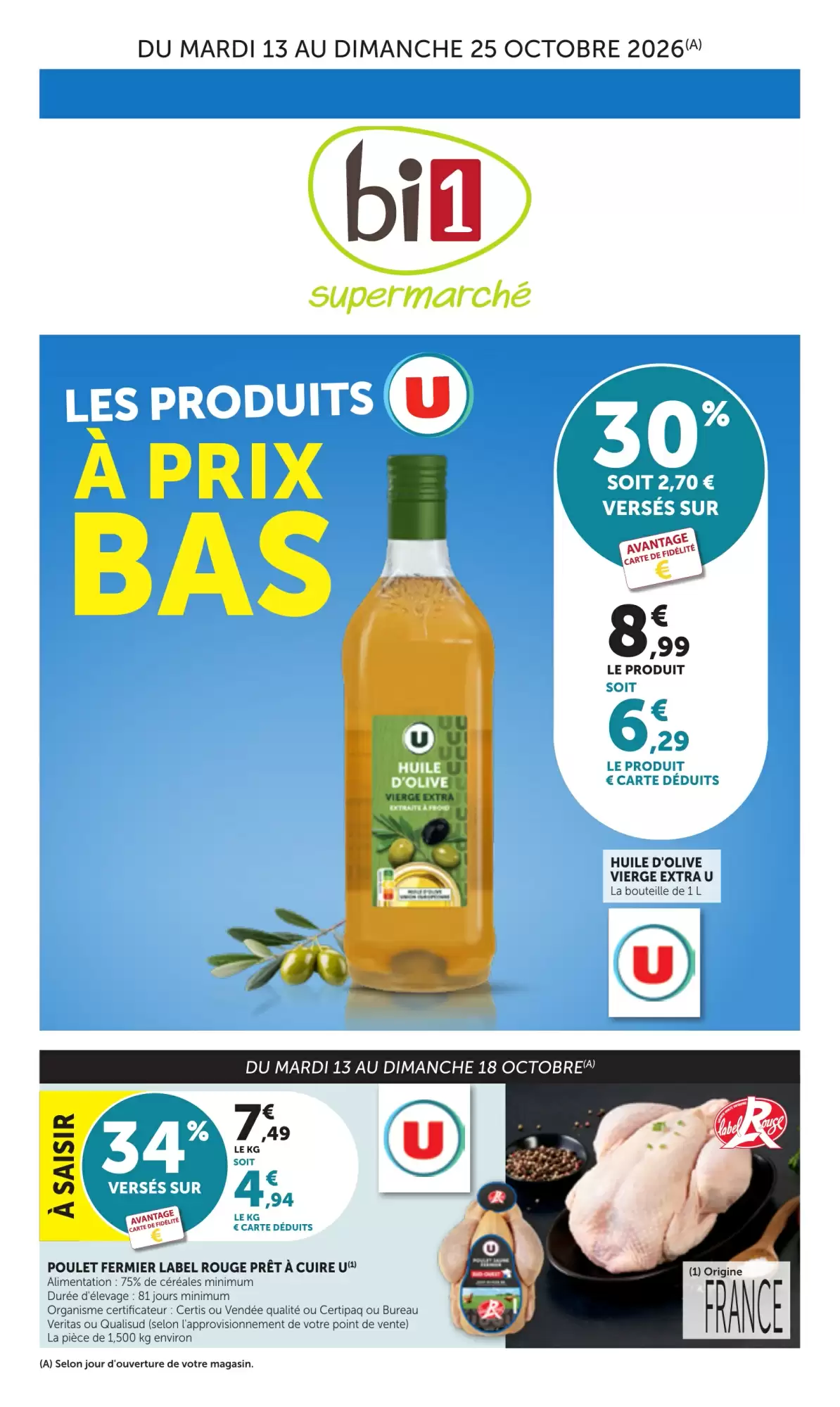 Prospectus promotionnel Bi1 valable à partir du 13/10/2026 - Page 1.