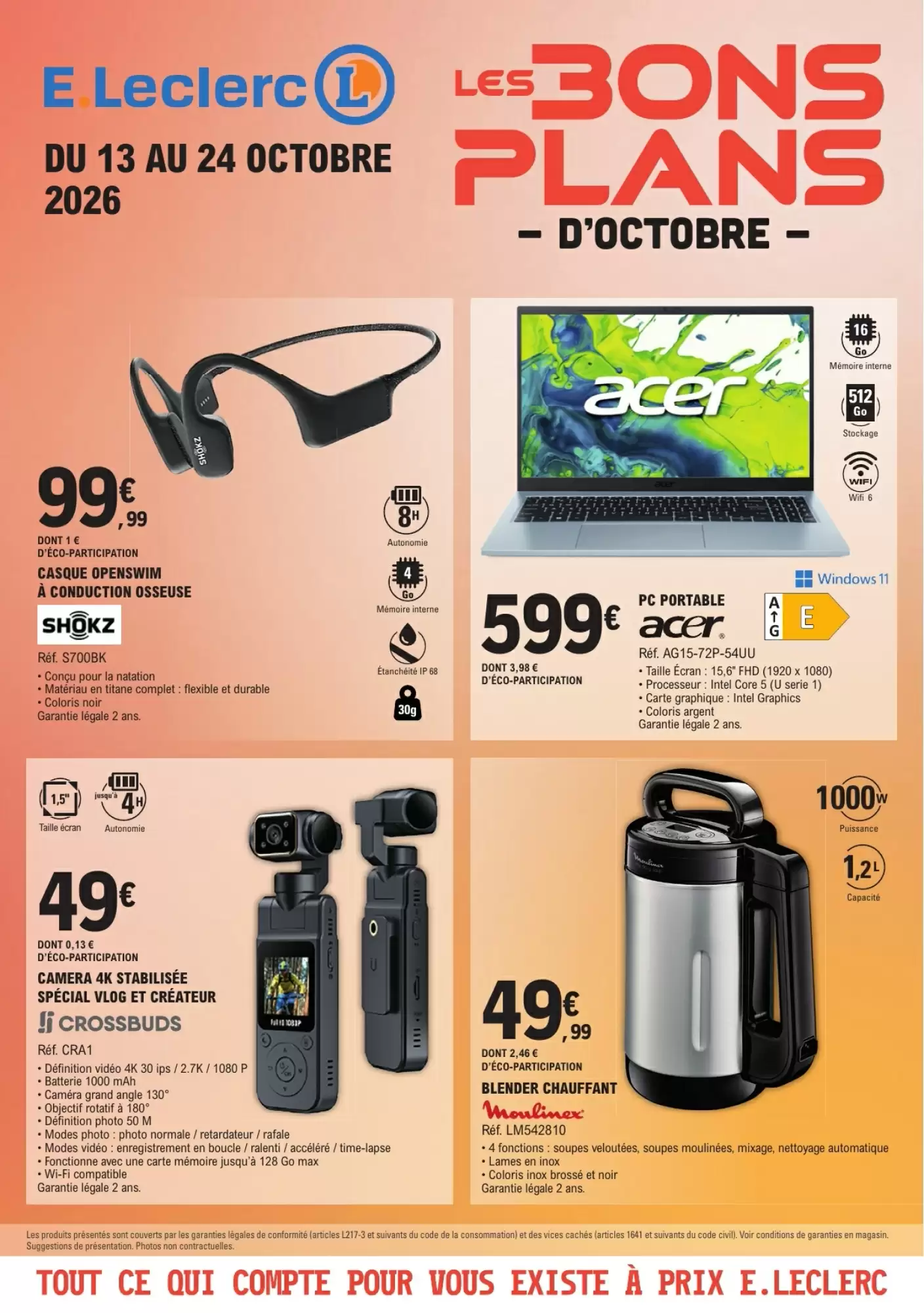 Prospectus promotionnel E.Leclerc valable à partir du 13/10/2026 - Page 1.