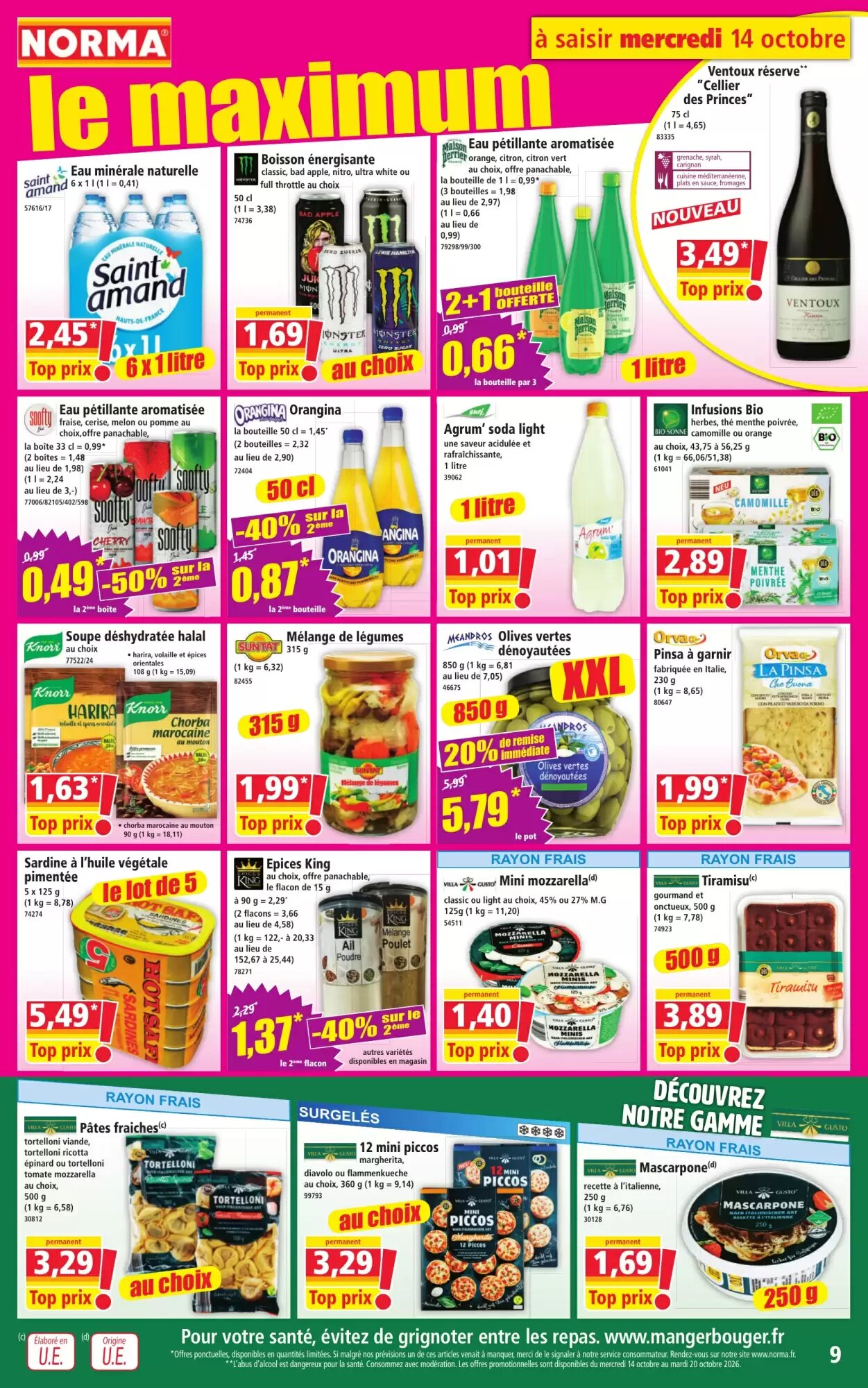 Prospectus promotionnel Norma valable à partir du 14/10/2026 - Page 9.