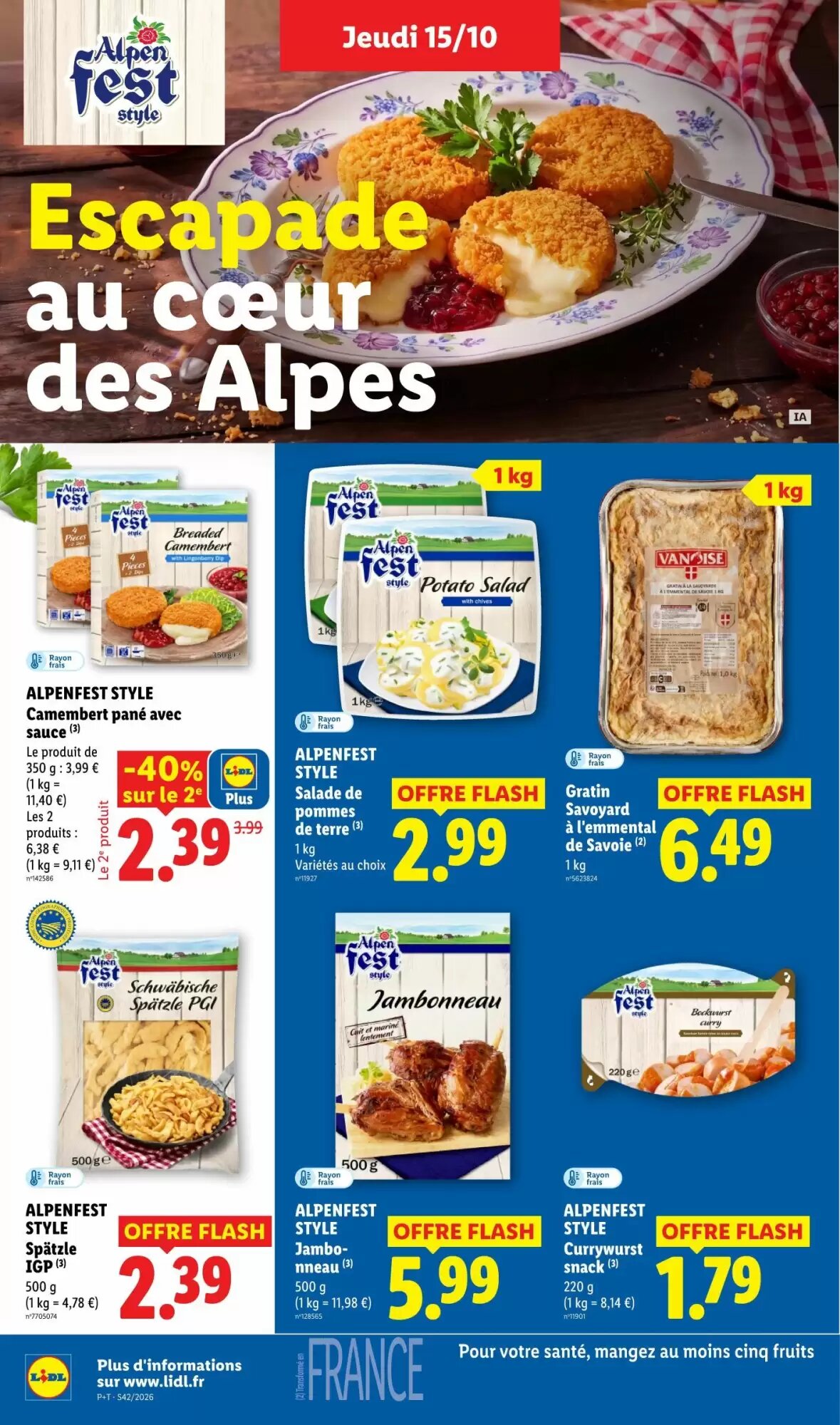 Prospectus promotionnel Lidl valable à partir du 15/10/2026 - Page 22.