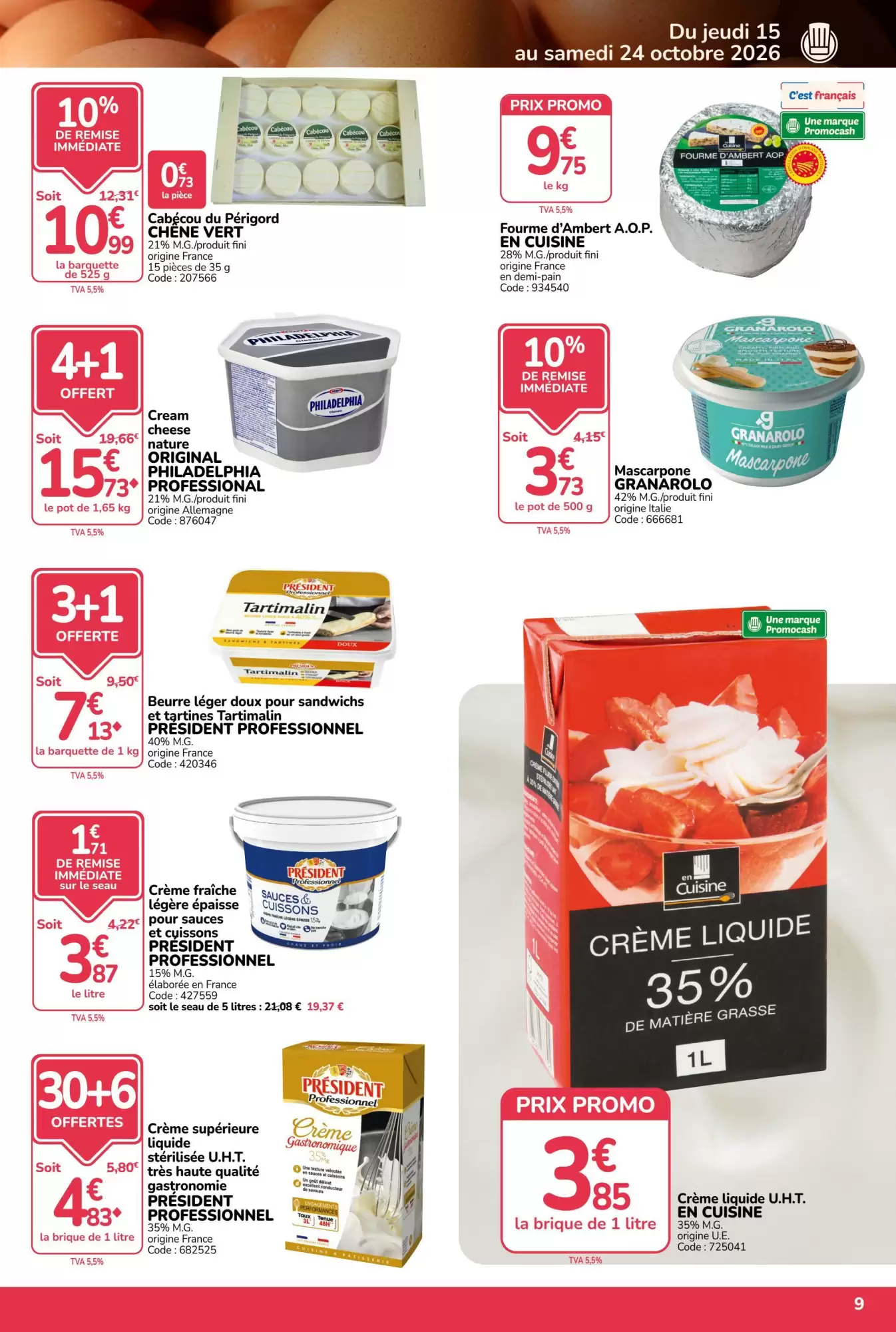 Prospectus promotionnel Promocash valable à partir du 15/10/2026 - Page 9.