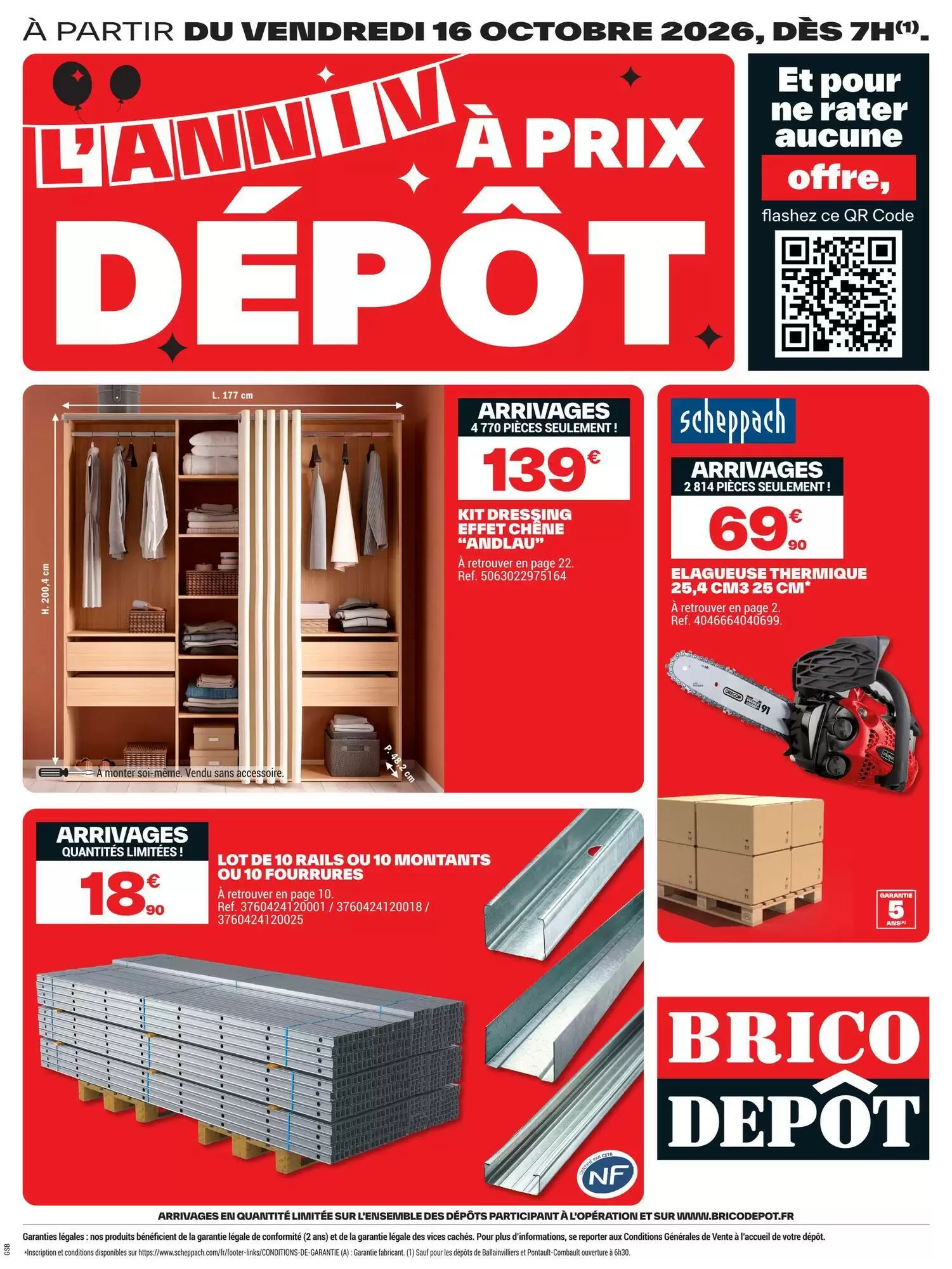 Prospectus promotionnel Brico Dépôt valable à partir du 16/10/2026 - Page 1.