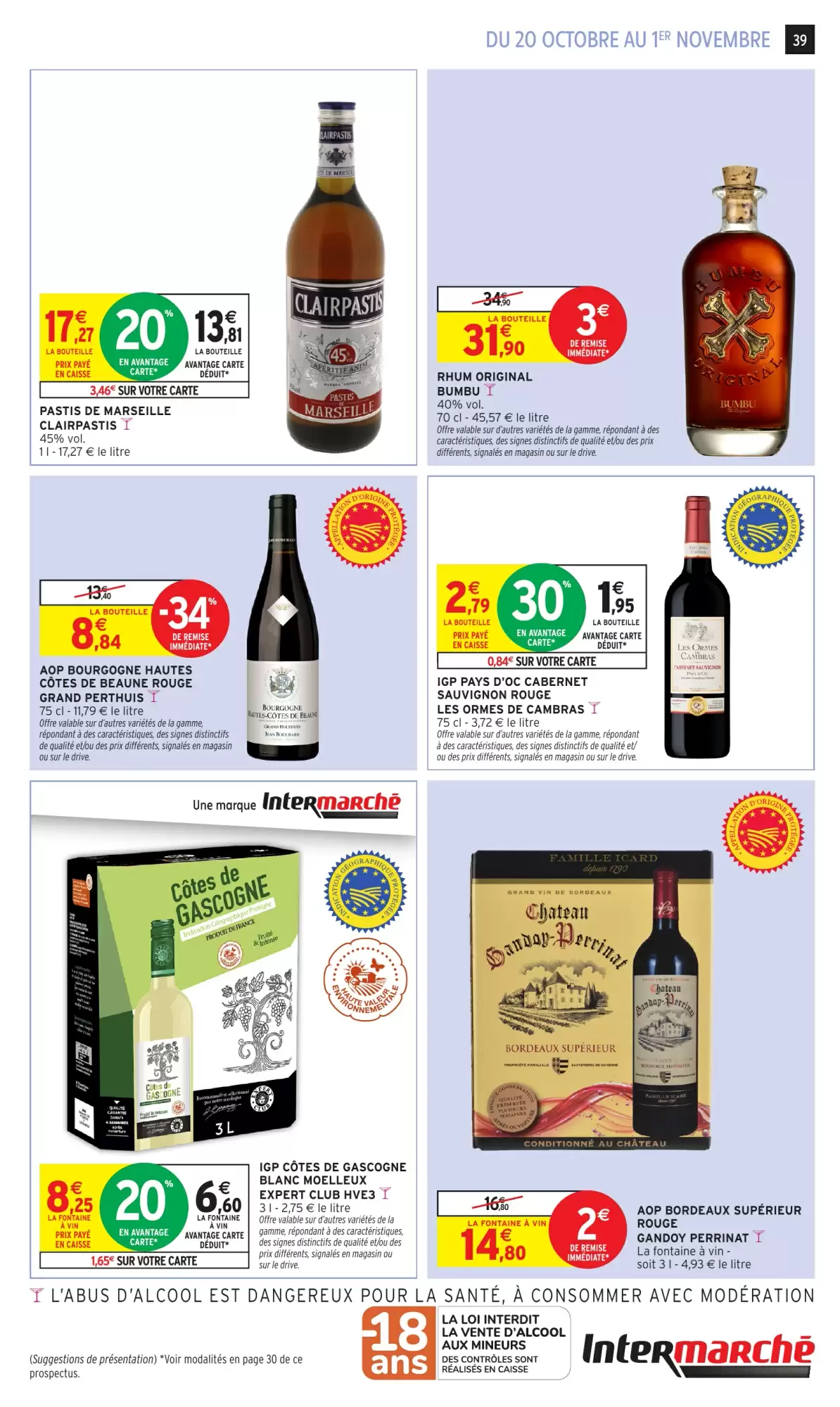 Prospectus promotionnel Intermarché Hyper valable à partir du 20/10/2026 - Page 39.