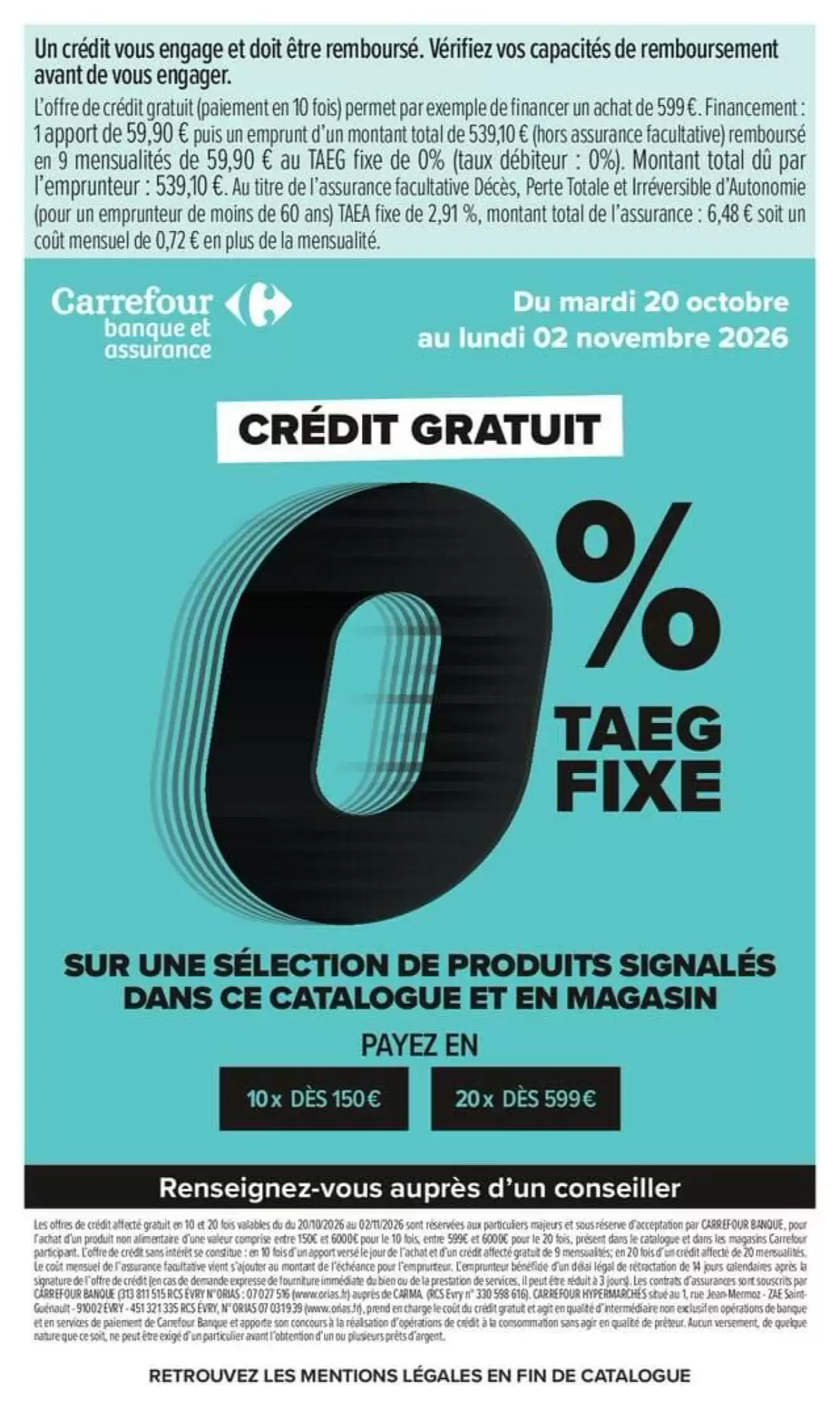 Prospectus promotionnel Carrefour valable à partir du 20/10/2026 - Page 27.