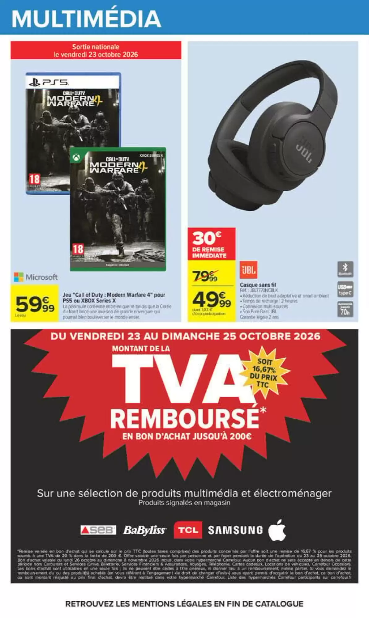Prospectus promotionnel Carrefour valable à partir du 20/10/2026 - Page 70.