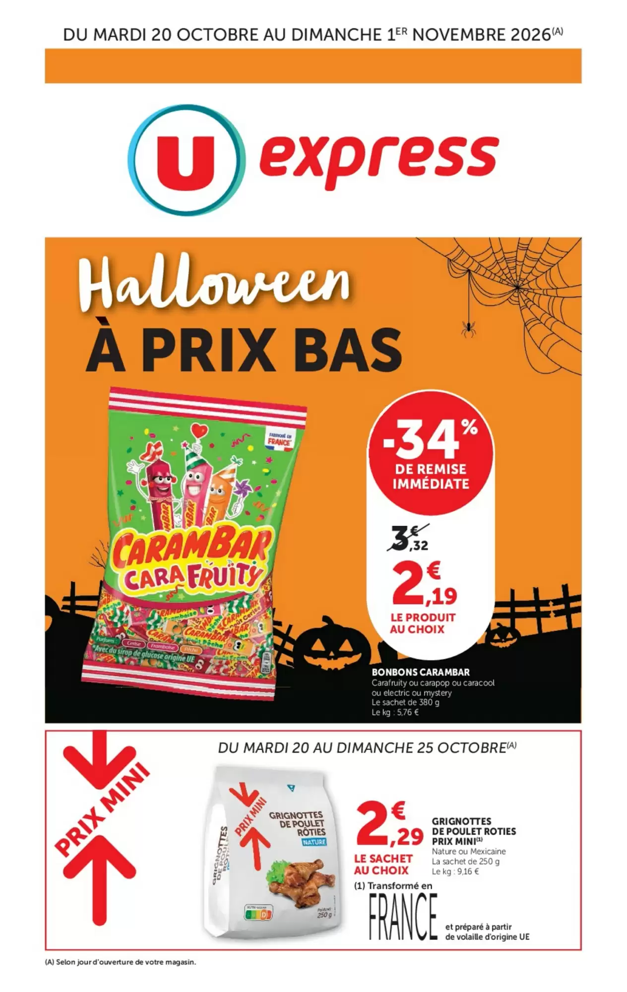 Prospectus promotionnel U Express valable à partir du 20/10/2026 - Page 1.