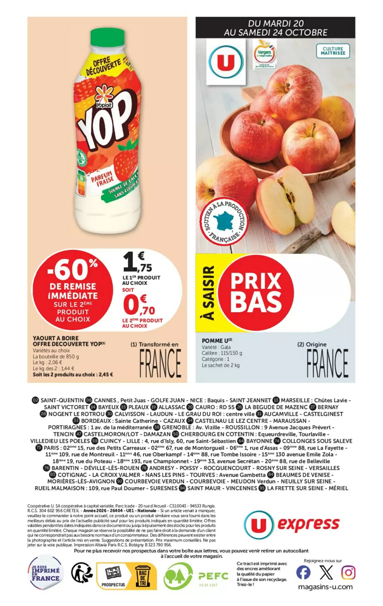 Prospectus promotionnel U Express valable à partir du 20/10/2026 - Page 12.