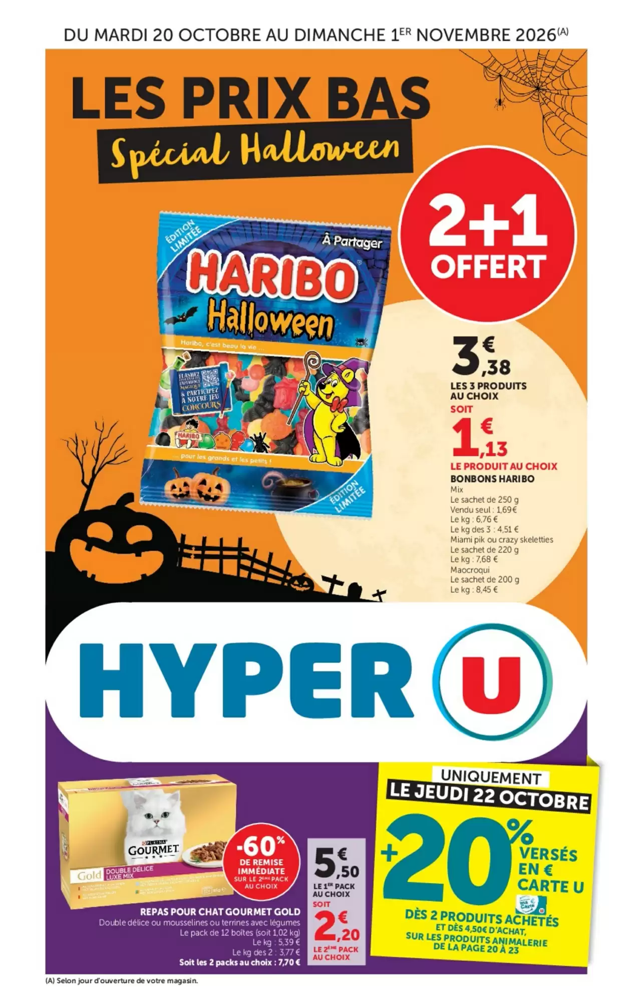 Prospectus promotionnel Hyper U valable à partir du 20/10/2026 - Page 1.