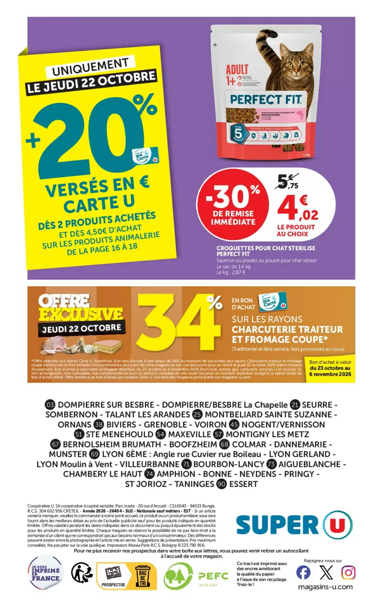 Prospectus promotionnel Super U valable à partir du 20/10/2026 - Page 28.