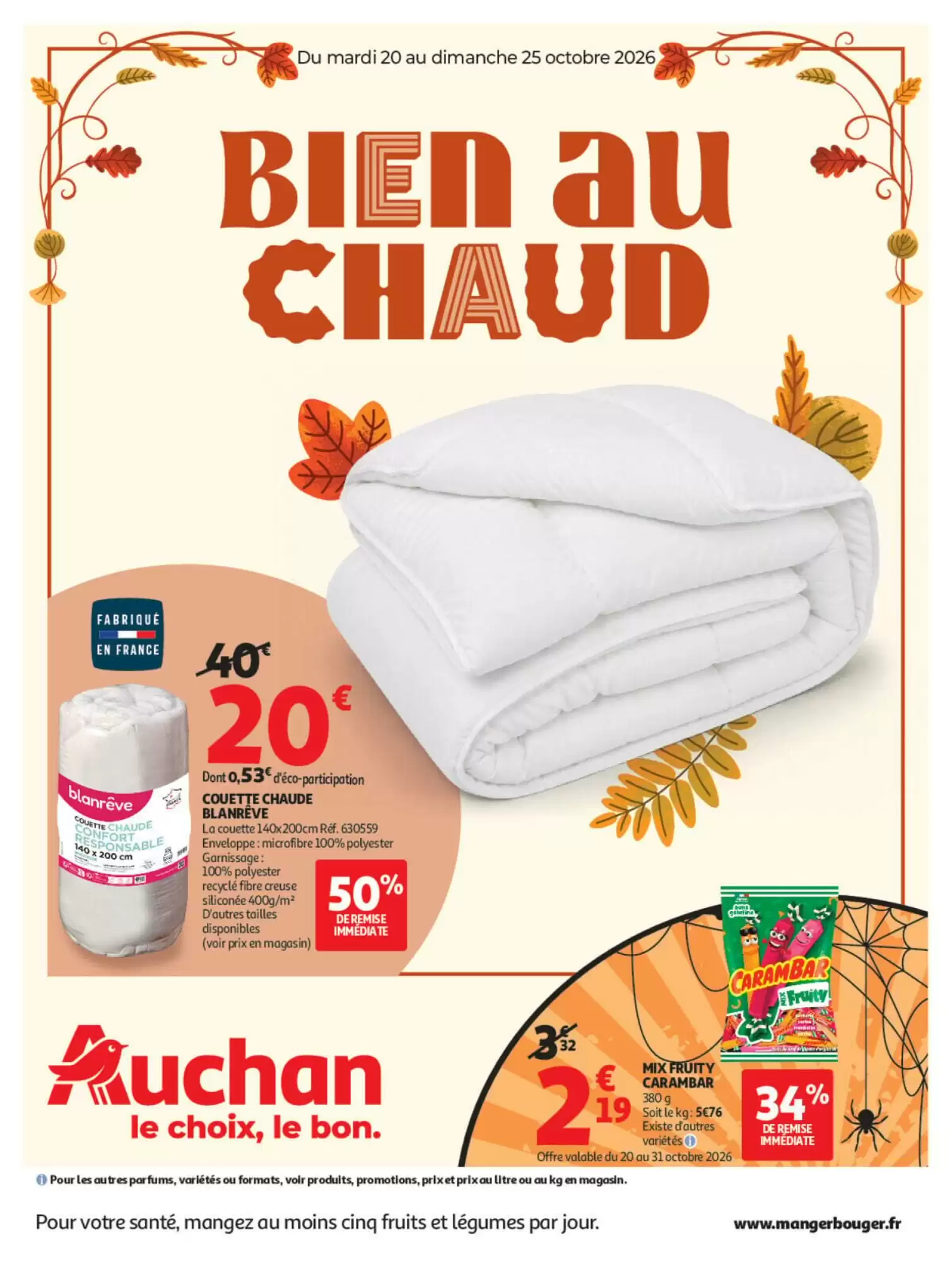 Prospectus promotionnel Auchan valable à partir du 20/10/2026 - Page 1.