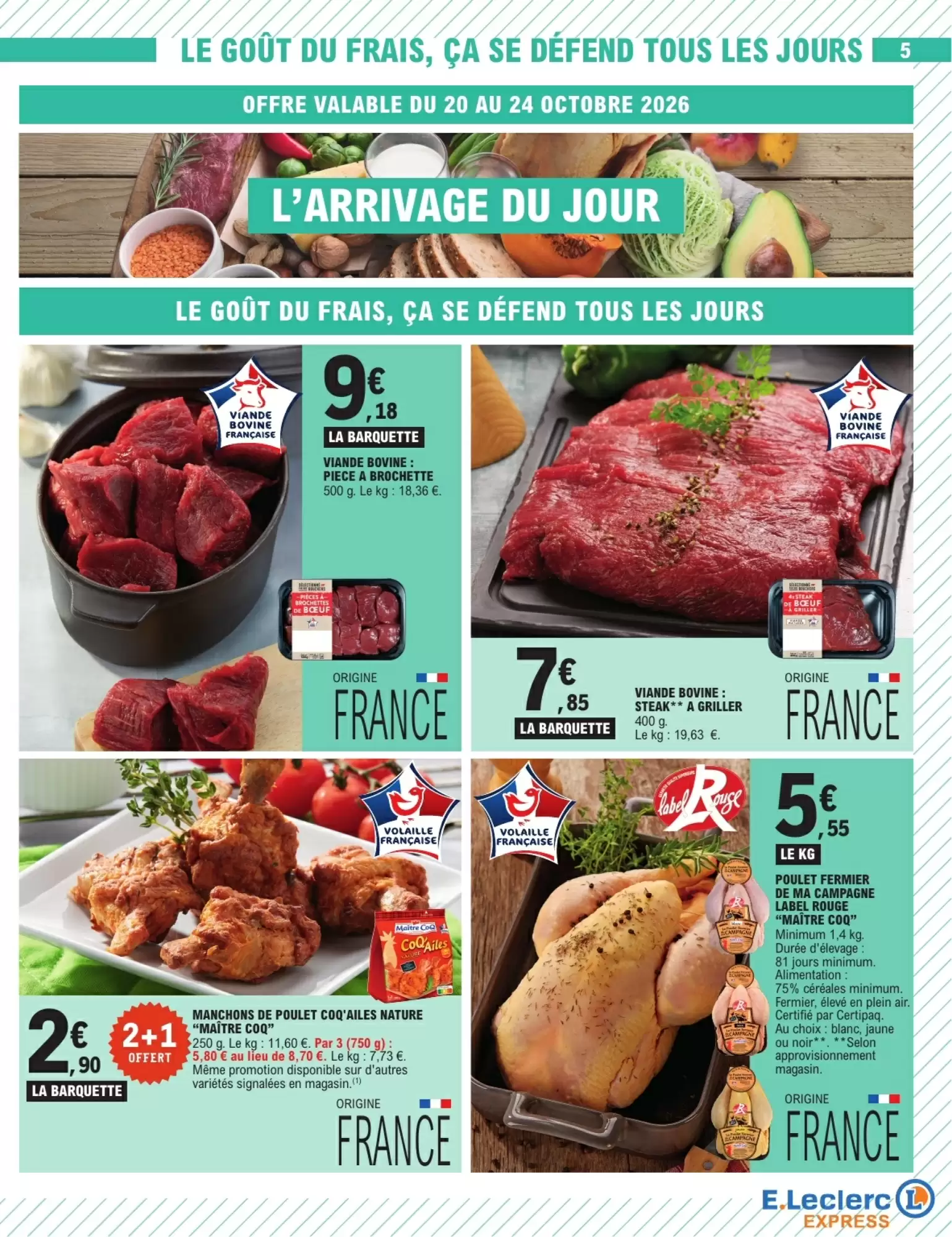 Prospectus promotionnel E.Leclerc Express valable à partir du 20/10/2026 - Page 5.