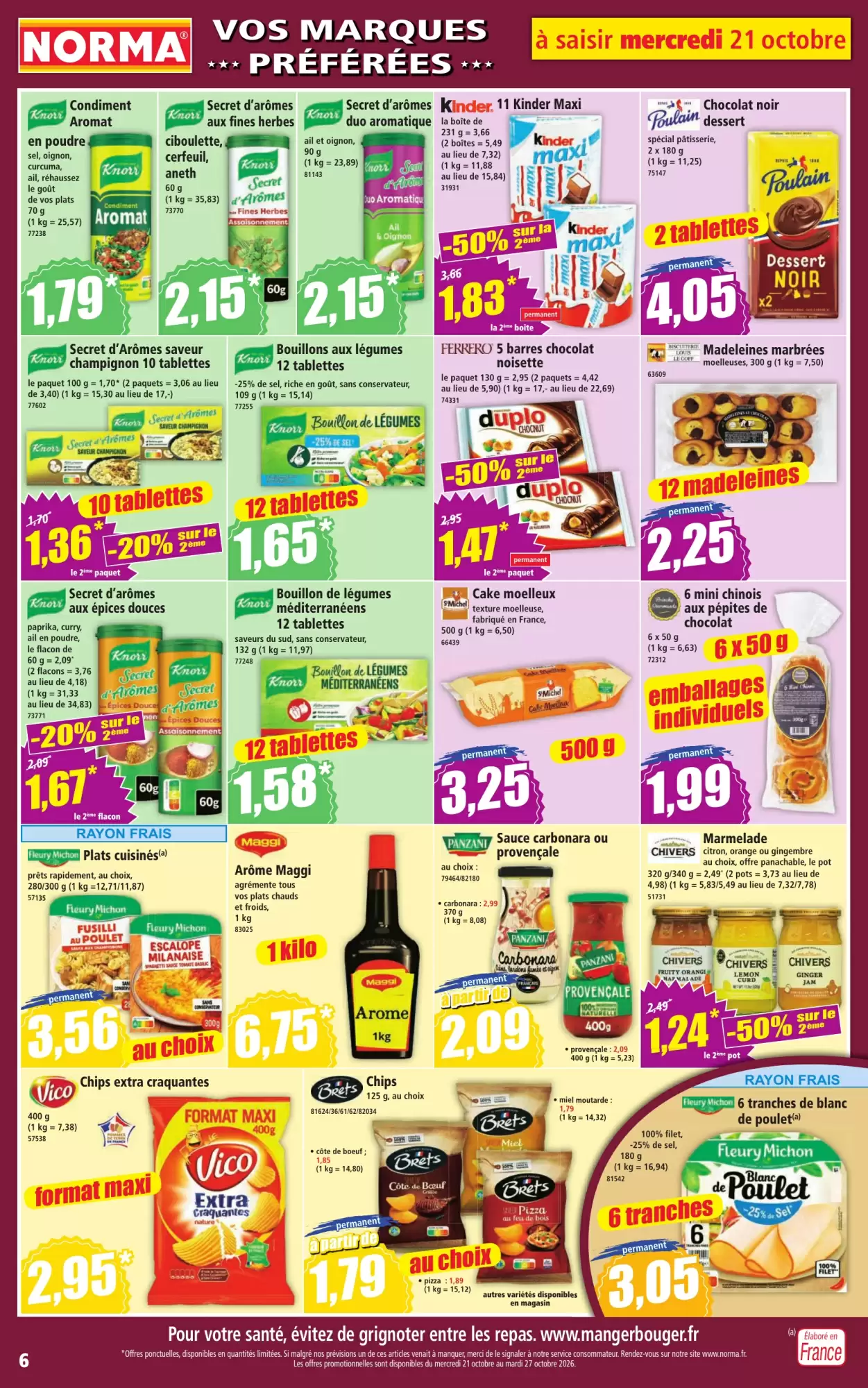 Prospectus promotionnel Norma valable à partir du 21/10/2026 - Page 6.
