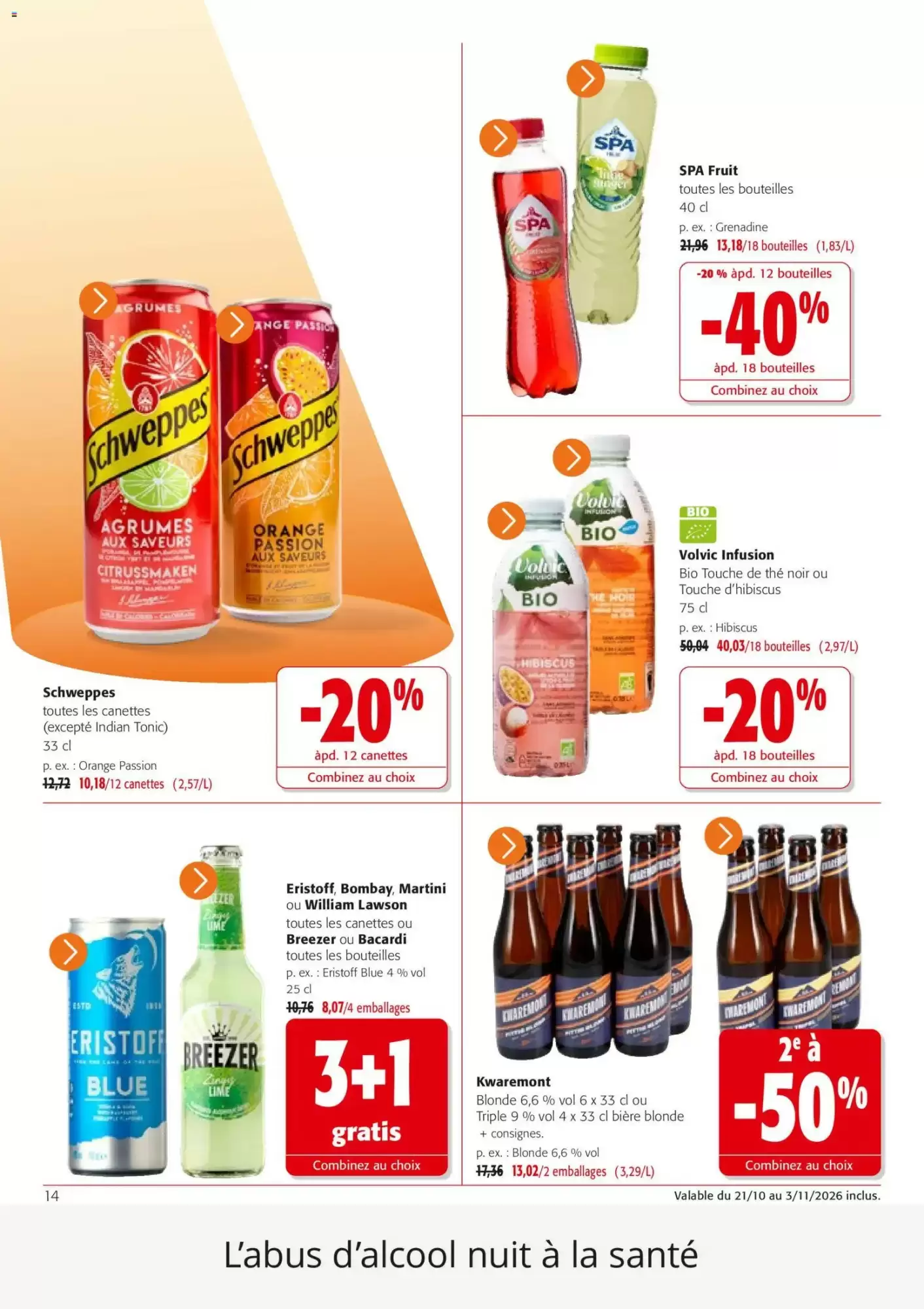 Prospectus promotionnel Colruyt valable à partir du 21/10/2026 - Page 14.