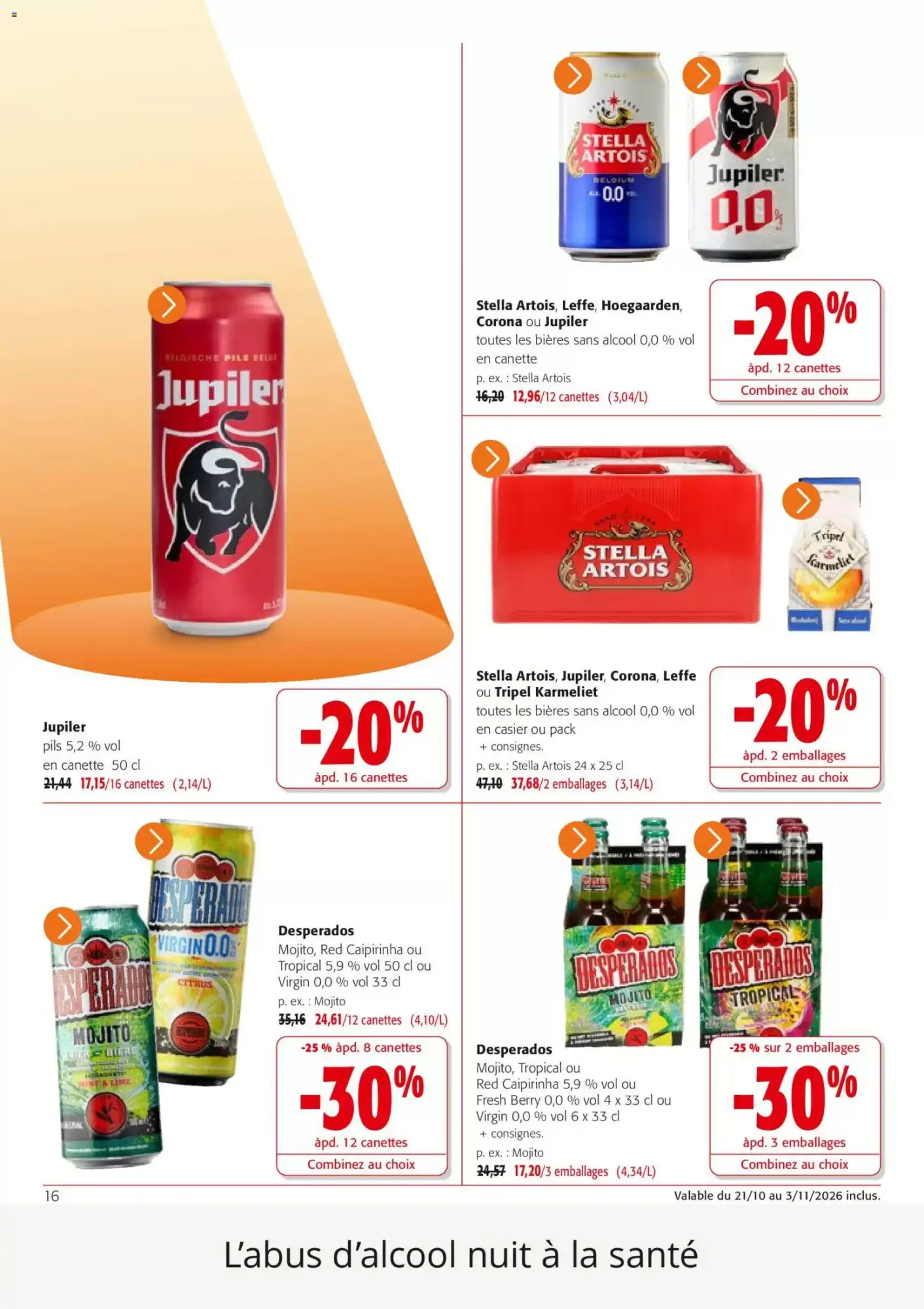 Prospectus promotionnel Colruyt valable à partir du 21/10/2026 - Page 16.