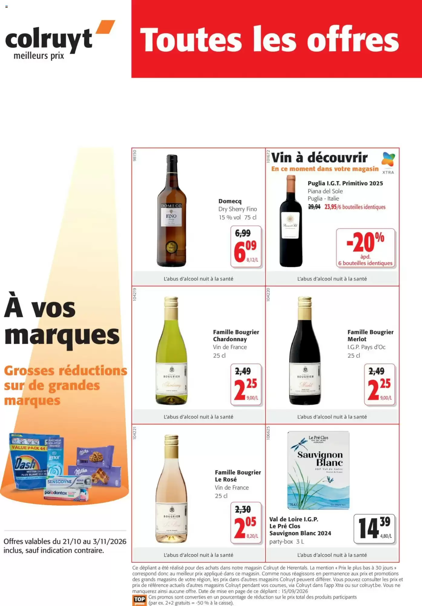 Prospectus promotionnel Colruyt valable à partir du 21/10/2026 - Page 1.