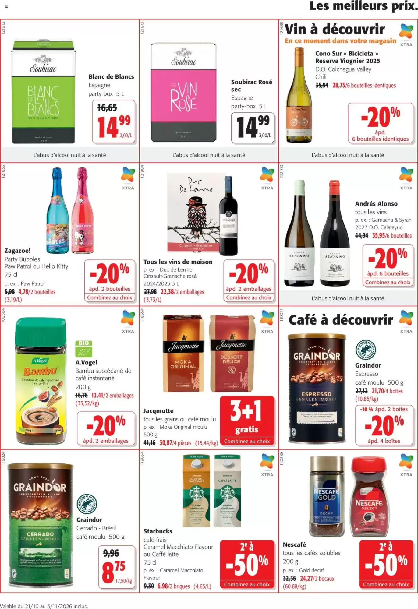 Prospectus promotionnel Colruyt valable à partir du 21/10/2026 - Page 4.