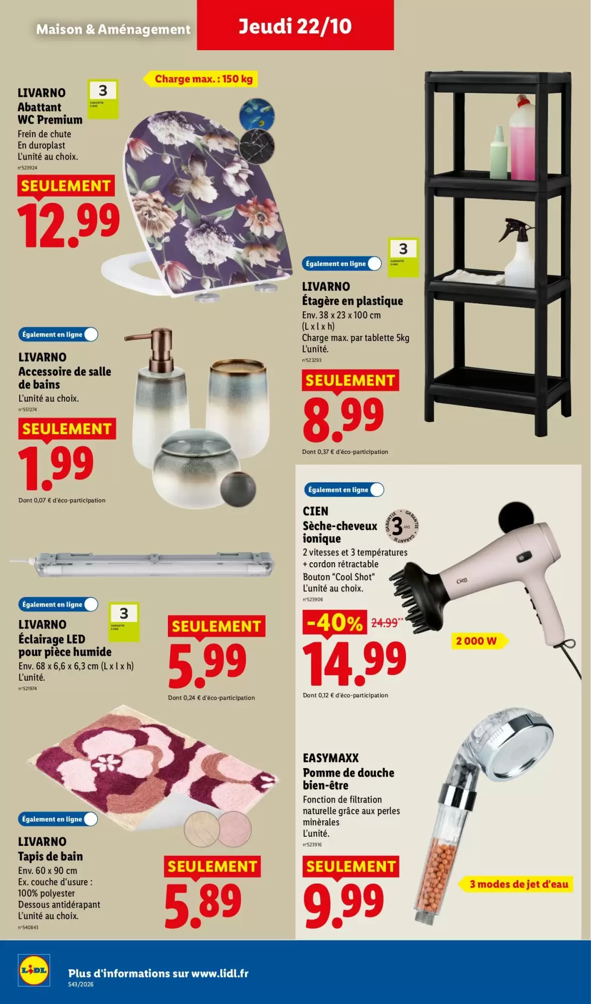 Prospectus promotionnel Lidl valable à partir du 22/10/2026 - Page 42.