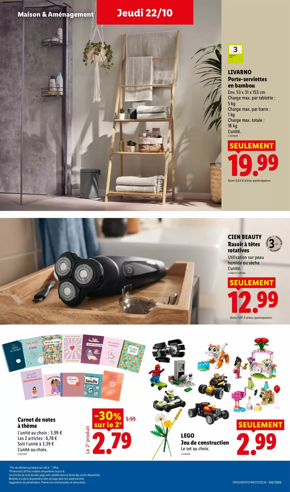 Prospectus promotionnel Lidl valable à partir du 22/10/2026 - Page 43.