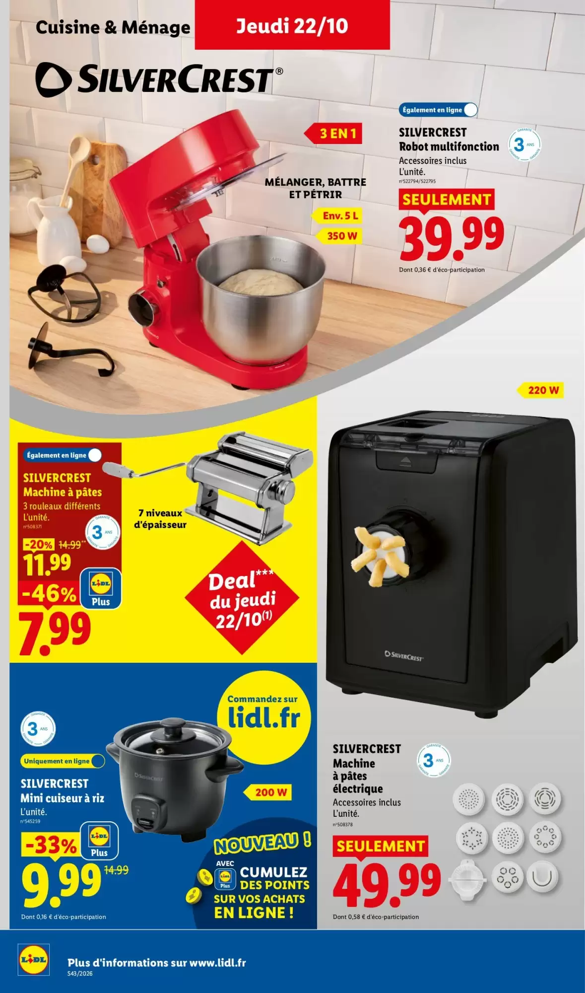 Prospectus promotionnel Lidl valable à partir du 22/10/2026 - Page 44.