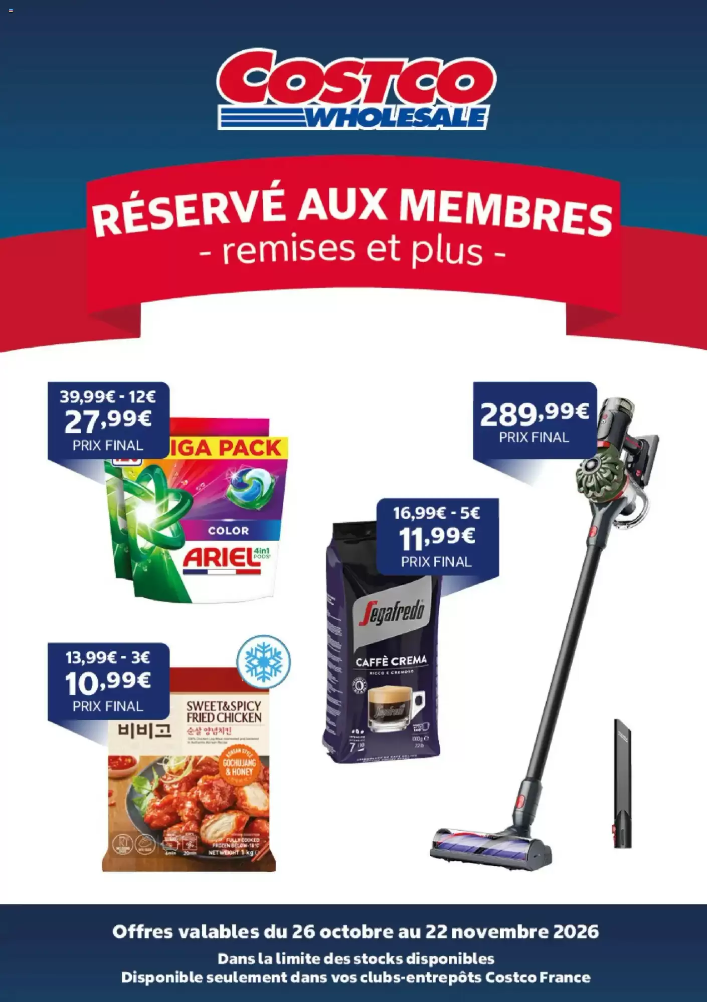 Prospectus promotionnel Costco valable à partir du 26/10/2026 - Page 1.