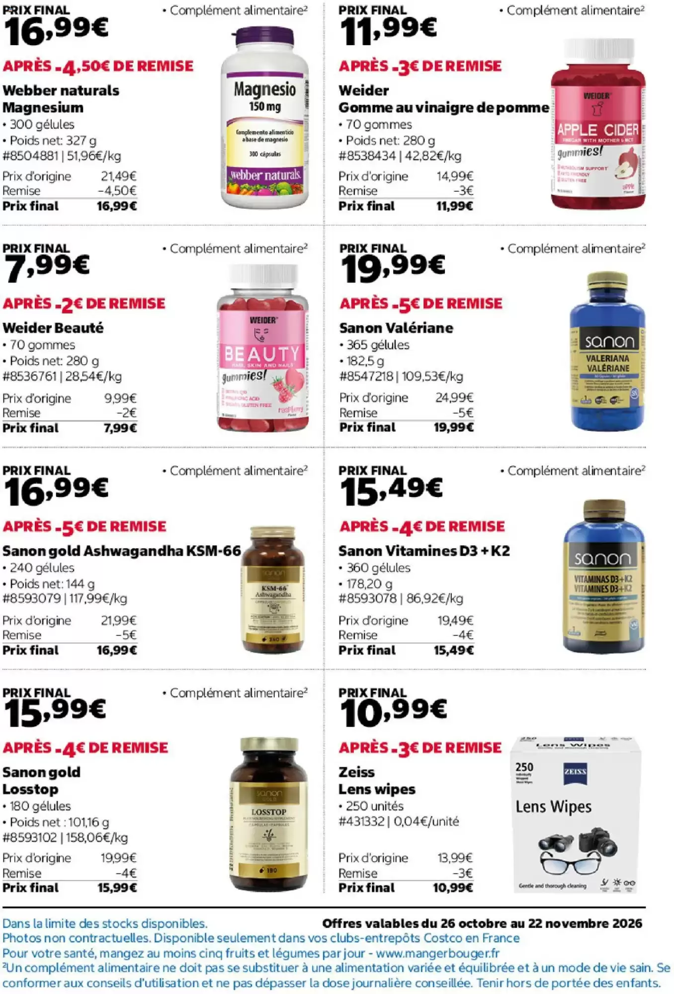 Prospectus promotionnel Costco valable à partir du 26/10/2026 - Page 7.