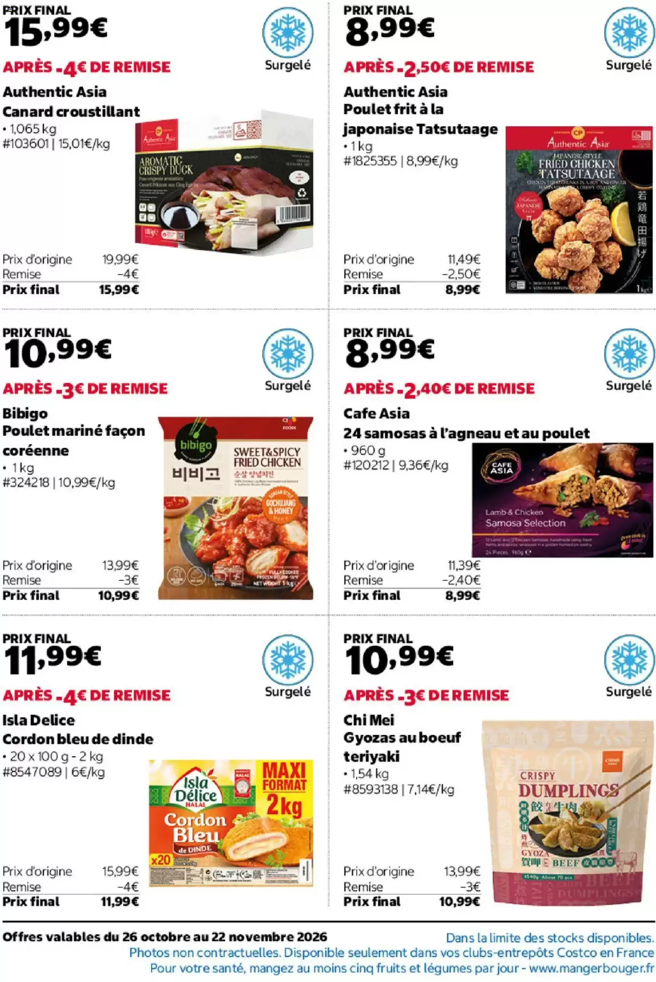Prospectus promotionnel Costco valable à partir du 26/10/2026 - Page 8.