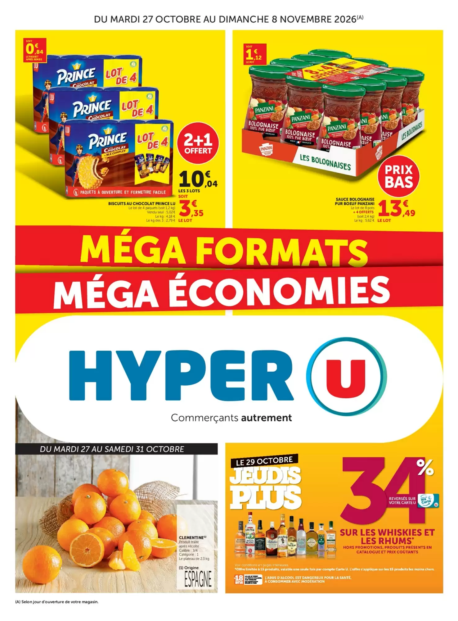 Prospectus promotionnel Hyper U valable à partir du 27/10/2026 - Page 1.