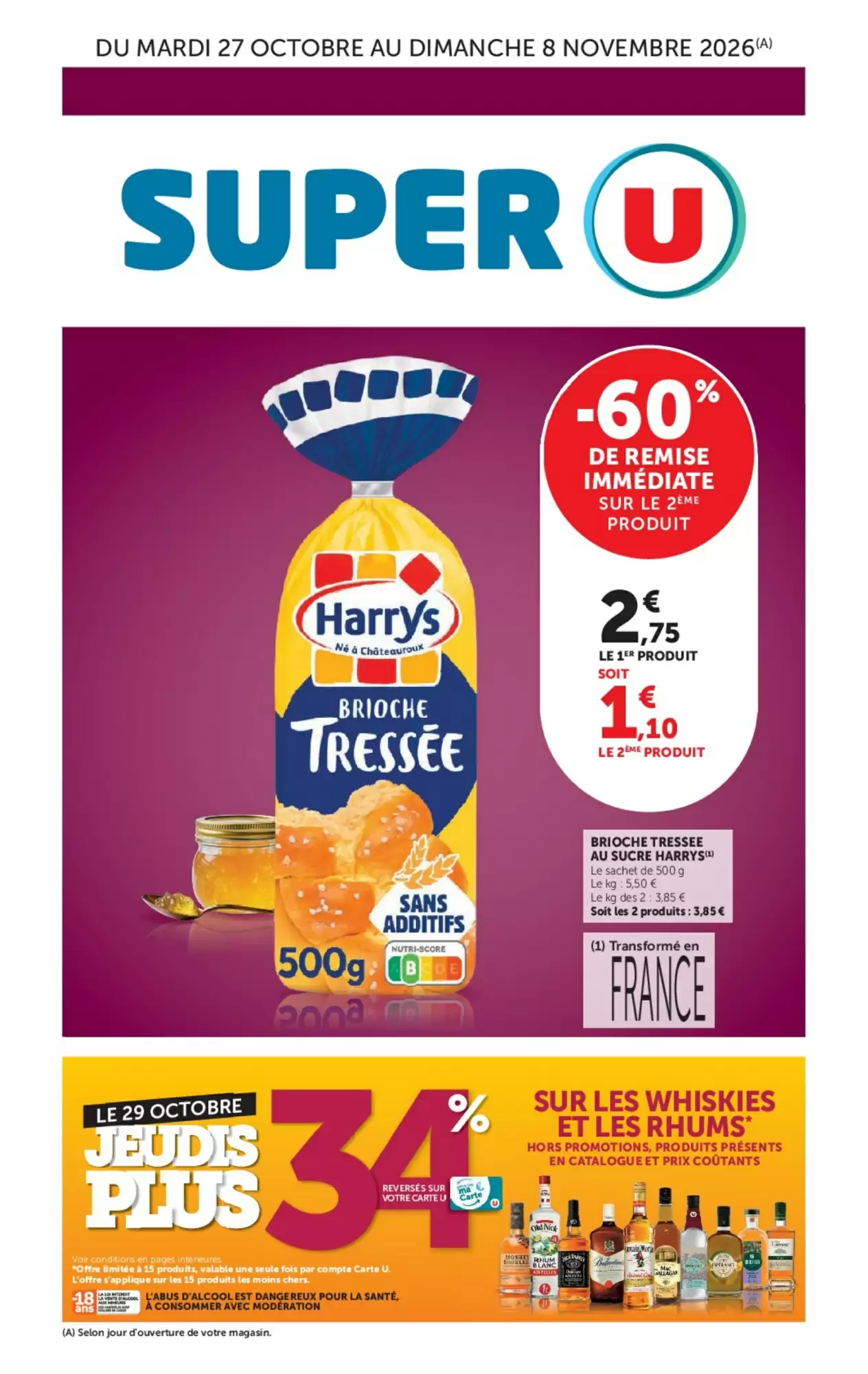 Prospectus promotionnel Super U valable à partir du 27/10/2026 - Page 1.