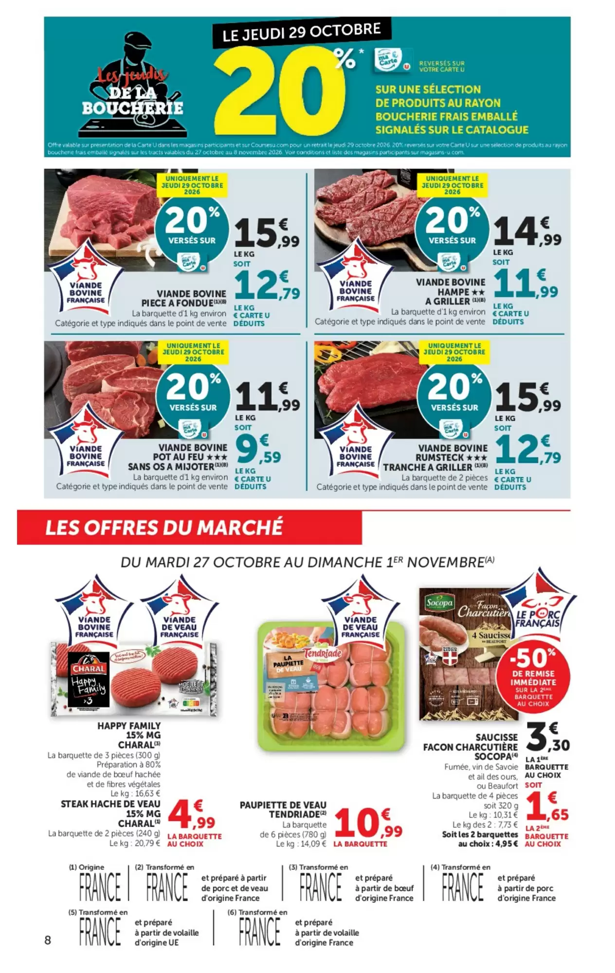 Prospectus promotionnel Super U valable à partir du 27/10/2026 - Page 8.