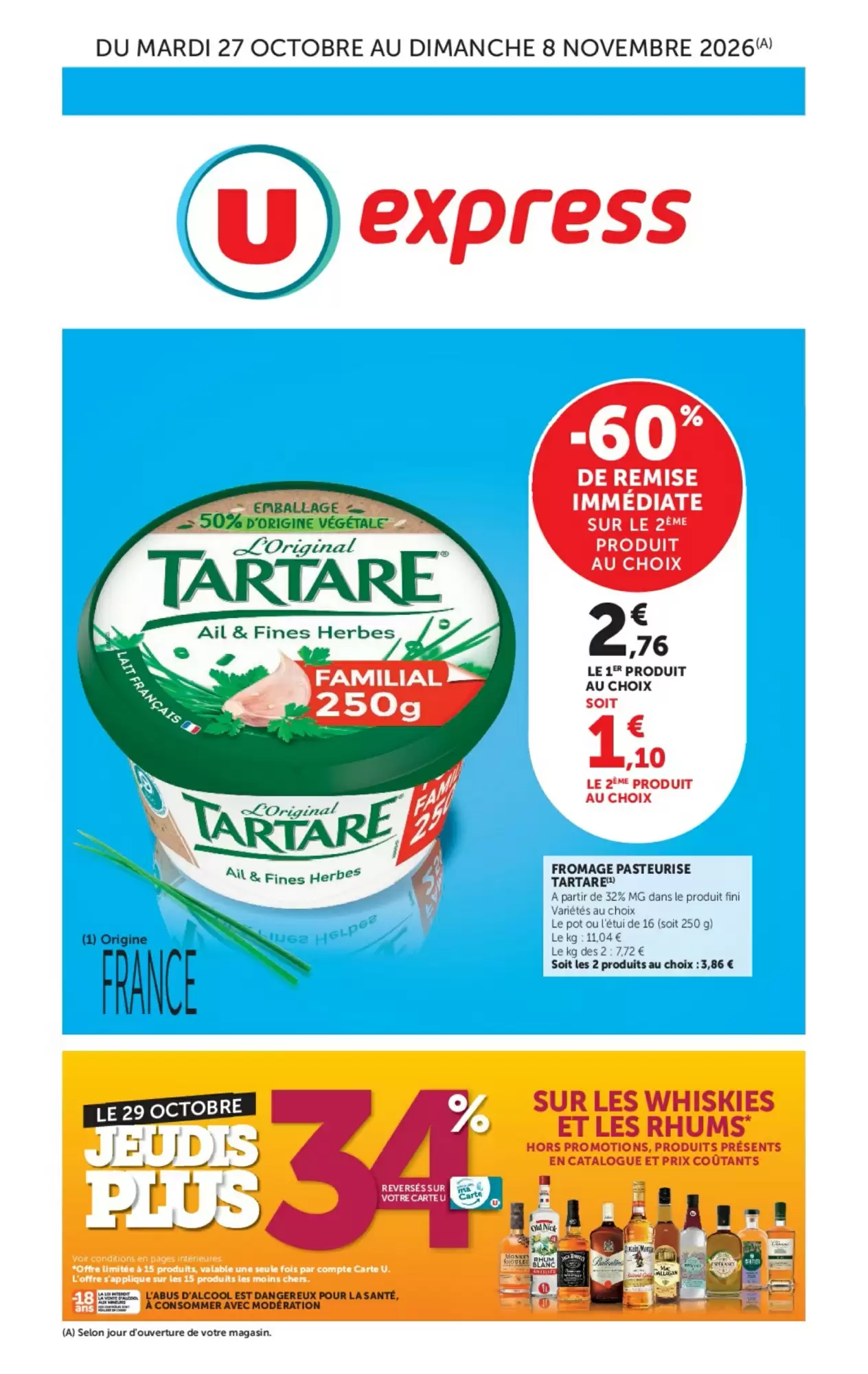 Prospectus promotionnel U Express valable à partir du 27/10/2026 - Page 1.