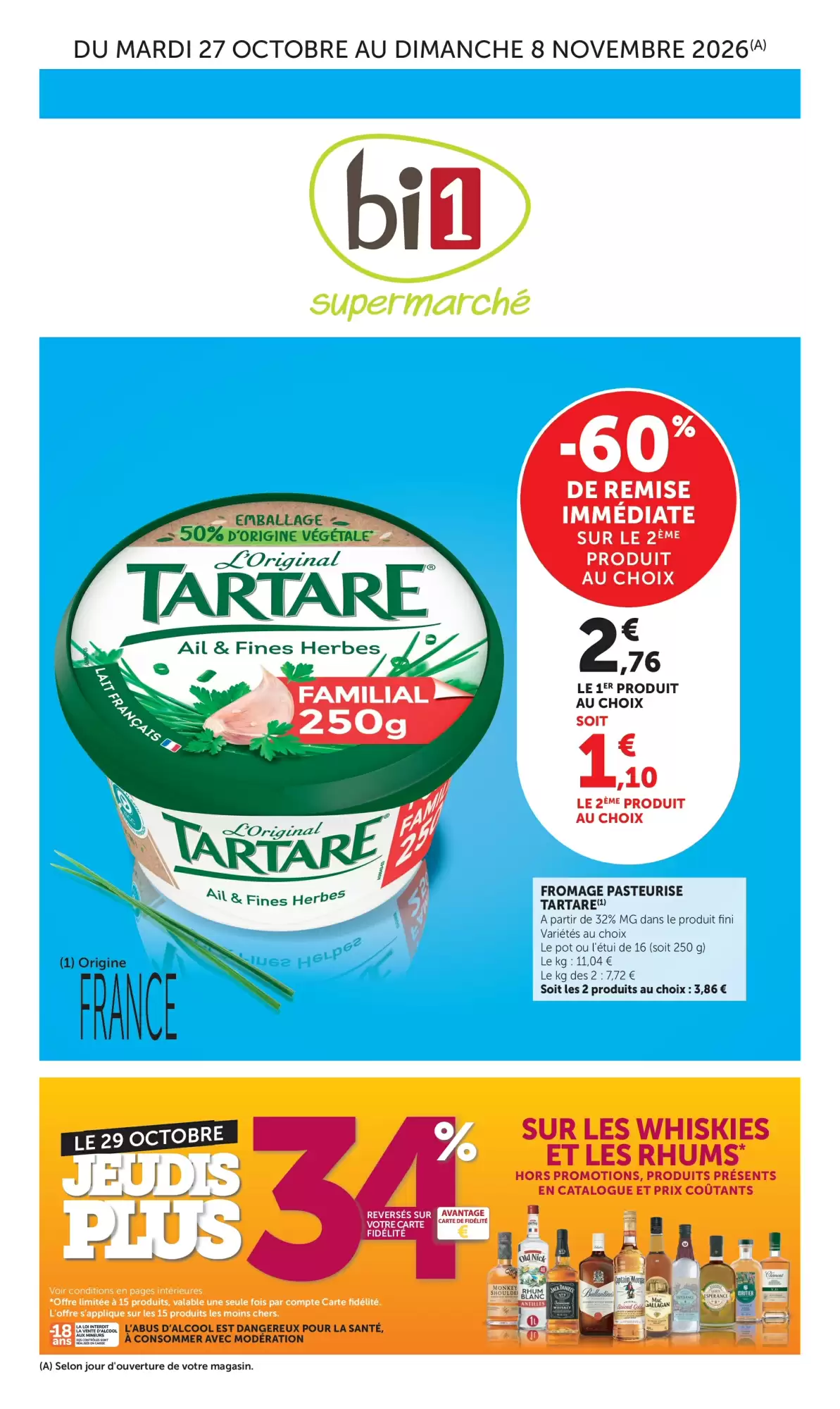 Prospectus promotionnel Bi1 valable à partir du 27/10/2026 - Page 1.