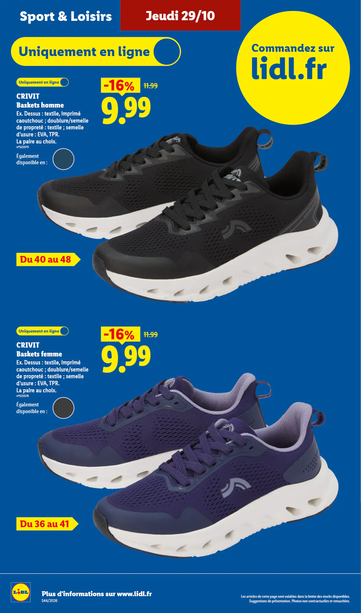 Prospectus promotionnel Lidl valable à partir du 29/10/2026 - Page 38.