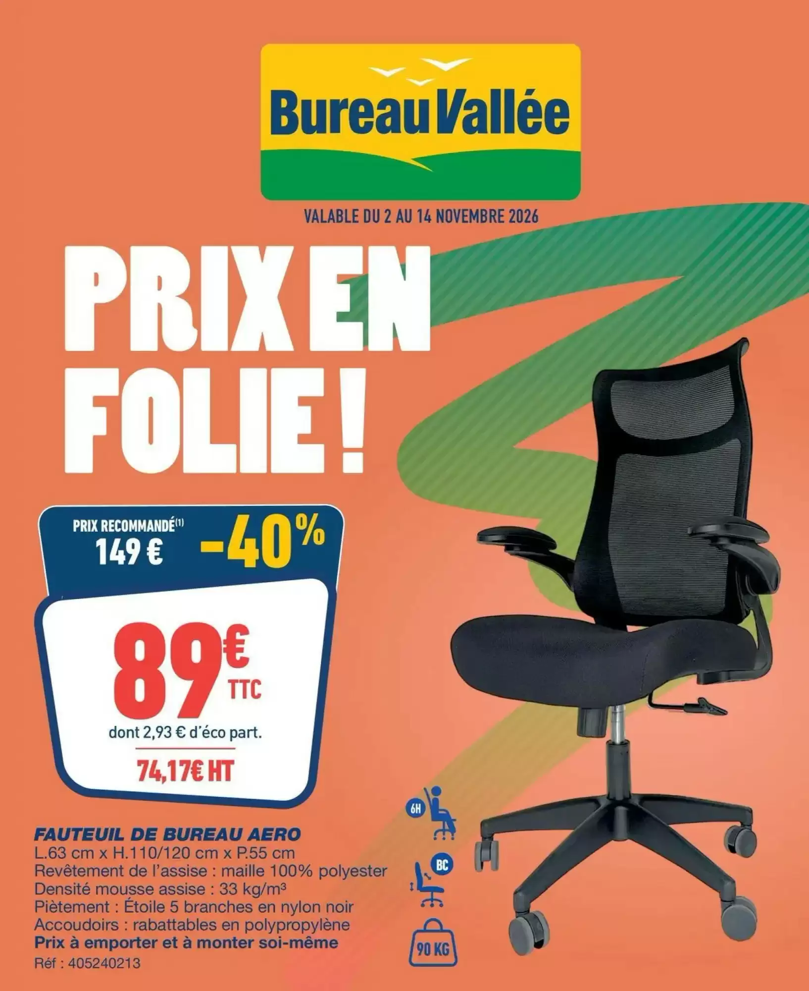 Prospectus promotionnel Bureau Vallée valable à partir du 01/11/2026 - Page 1.