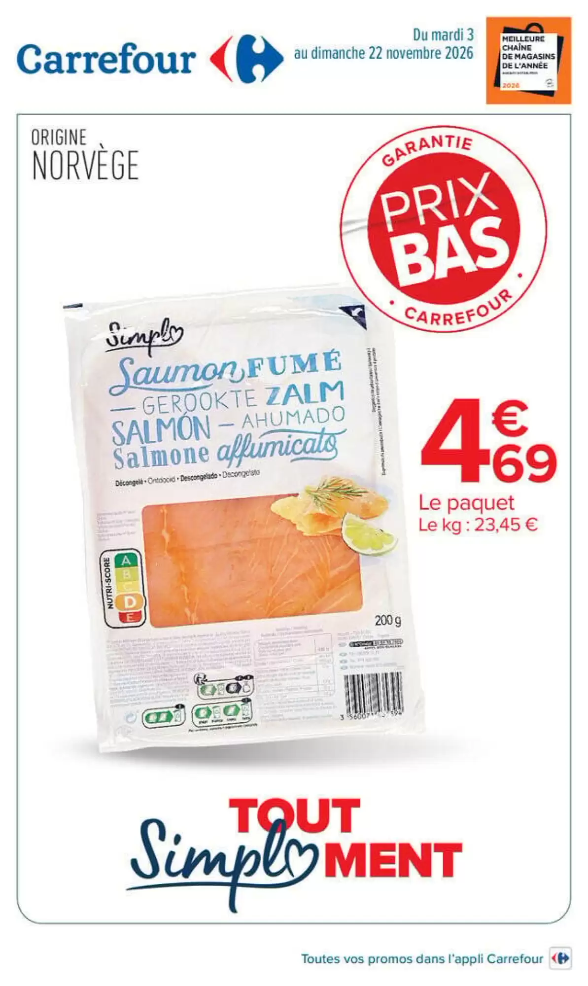 Prospectus promotionnel Carrefour valable à partir du 03/11/2026 - Page 1.