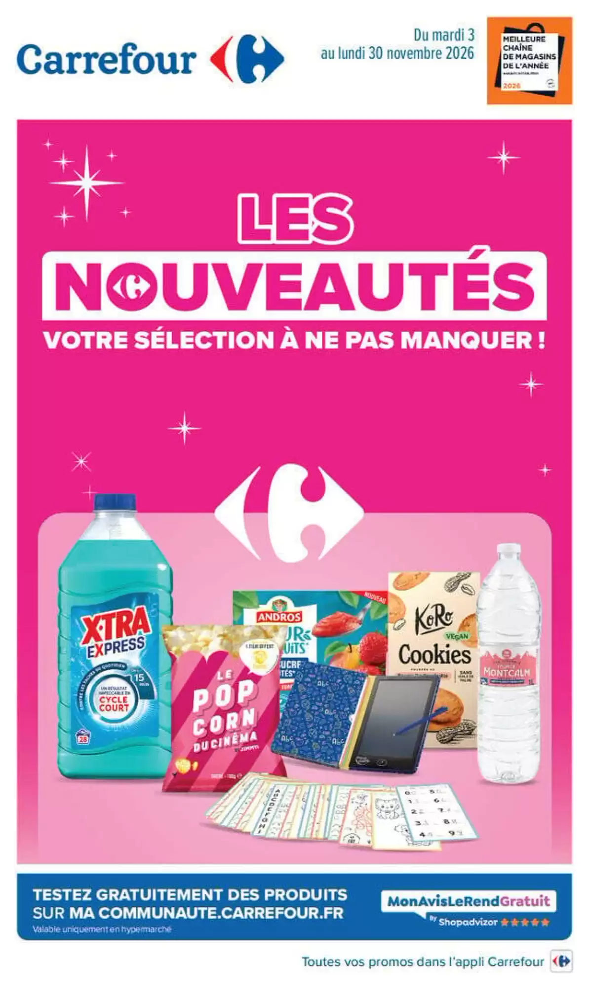 Prospectus promotionnel Carrefour valable à partir du 03/11/2026 - Page 1.