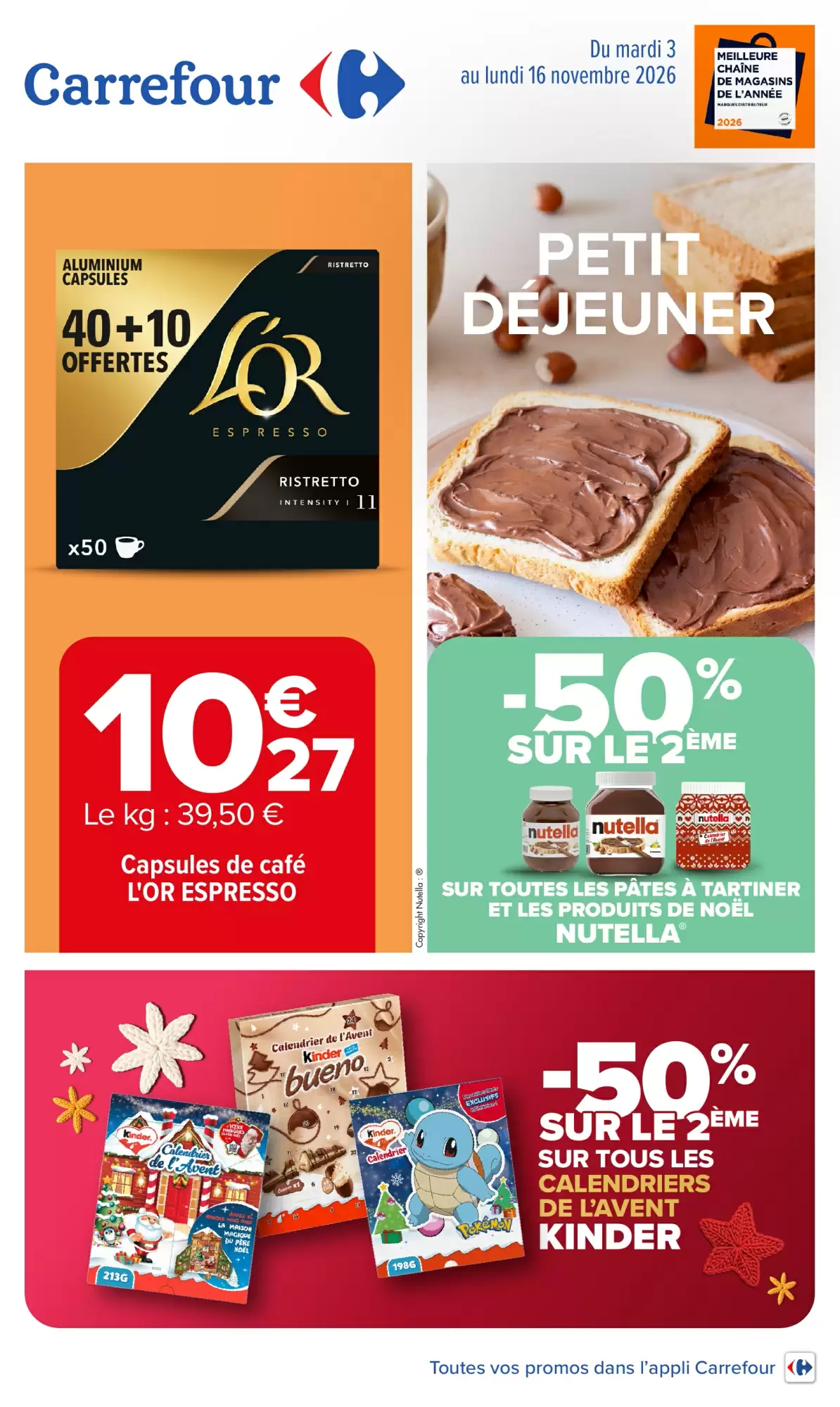 Prospectus promotionnel Carrefour valable à partir du 03/11/2026 - Page 1.