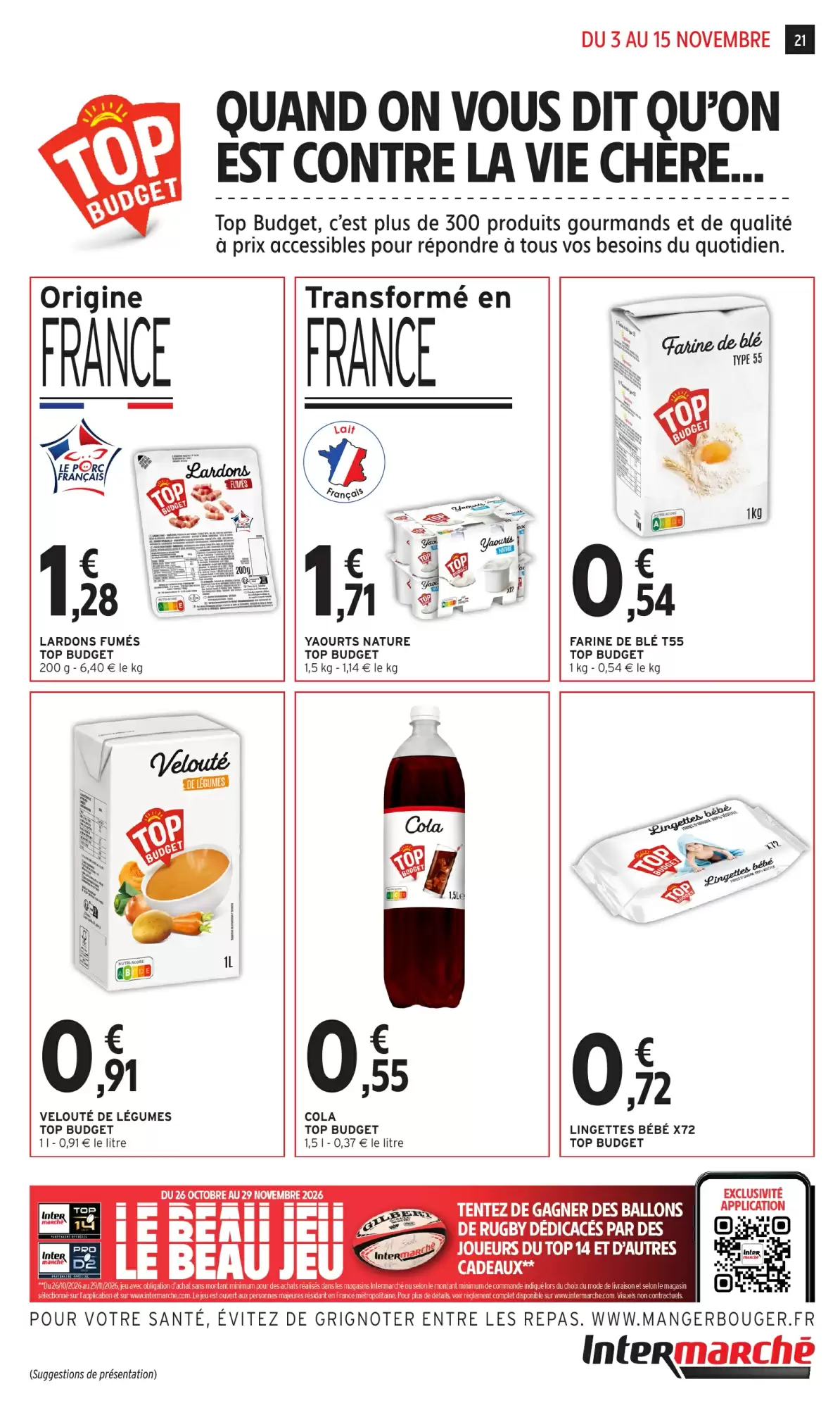 Prospectus promotionnel Intermarché valable à partir du 03/11/2026 - Page 21.