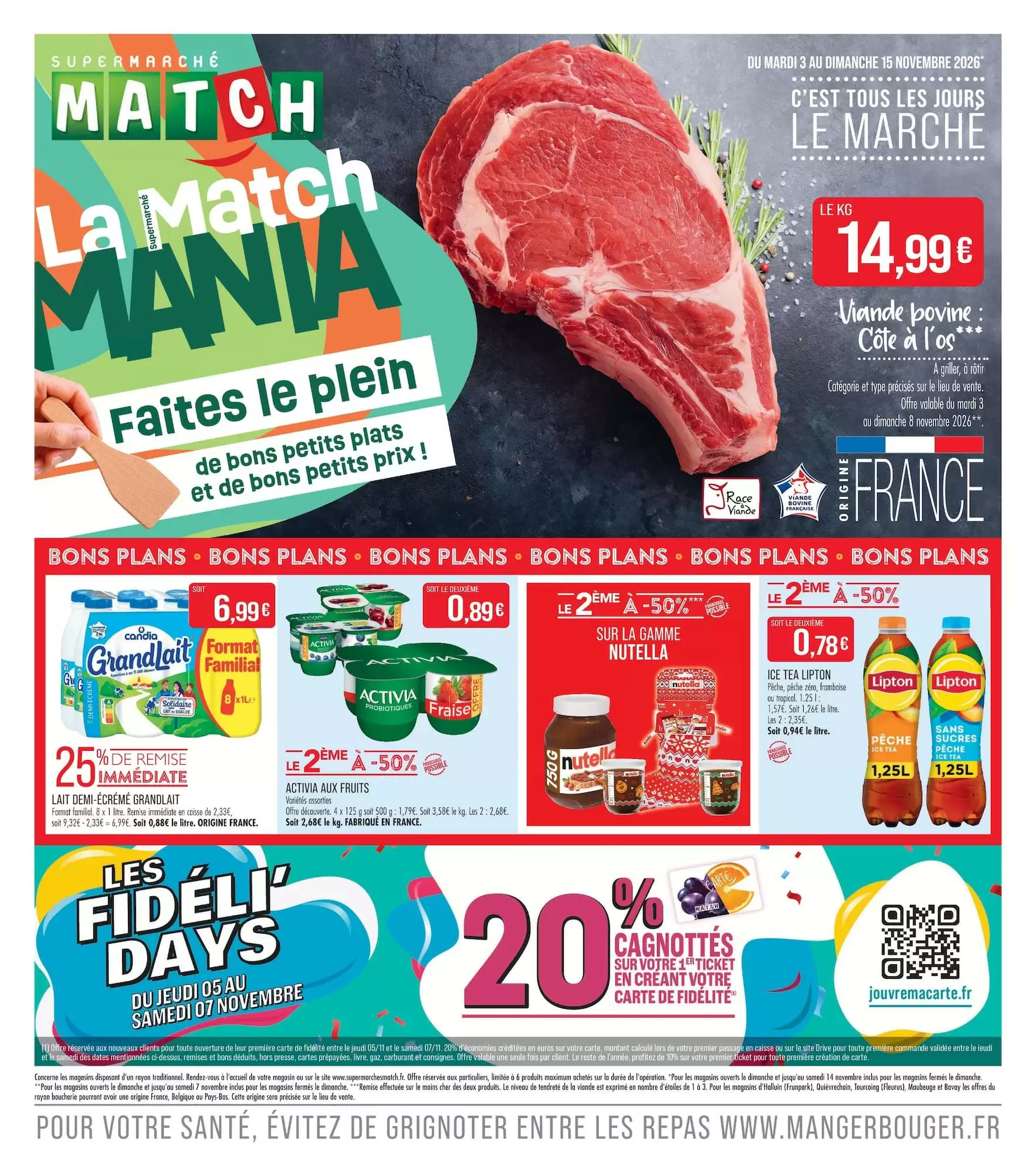 Prospectus promotionnel Match valable à partir du 03/11/2026 - Page 1.