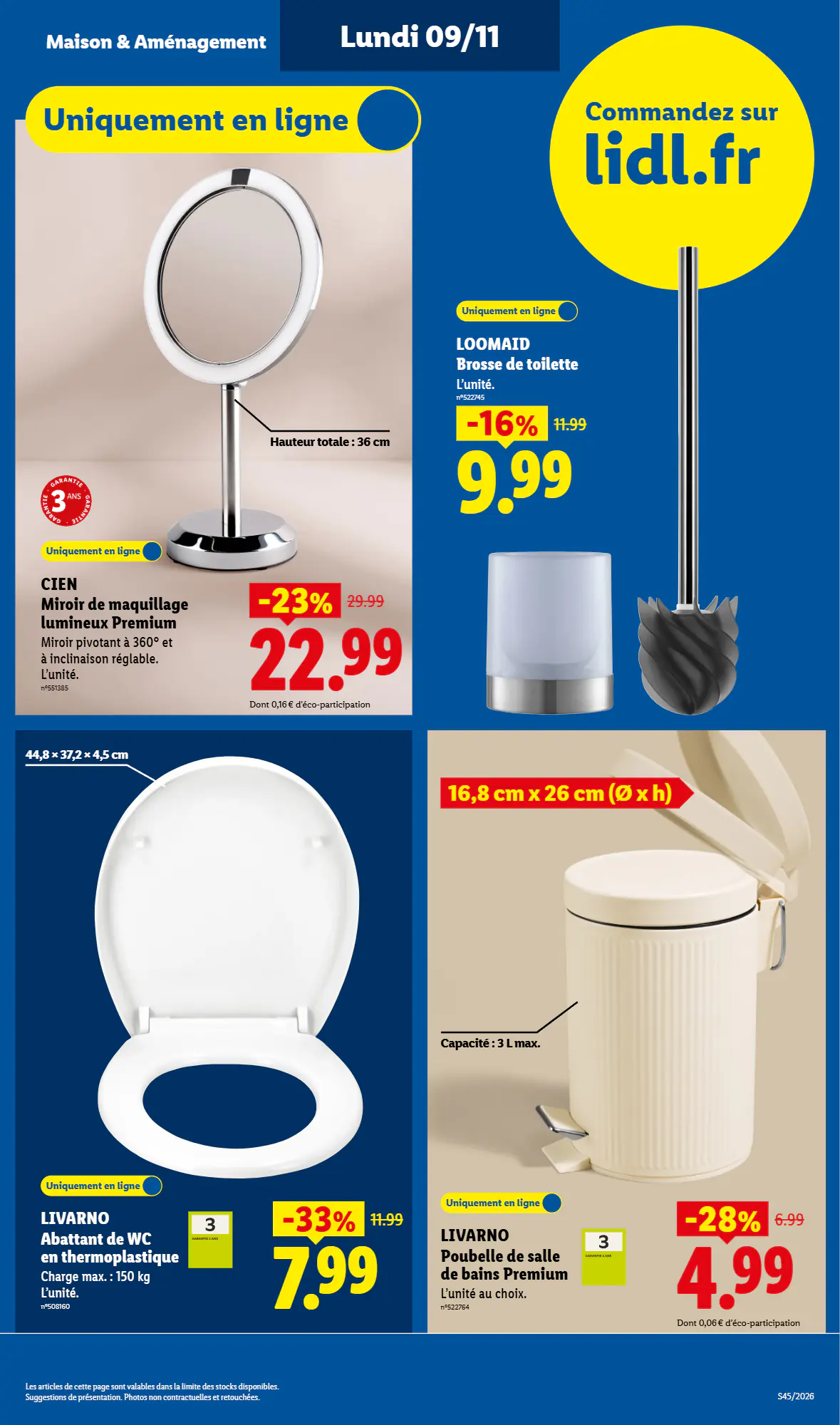 Prospectus promotionnel Lidl valable à partir du 05/11/2026 - Page 9.