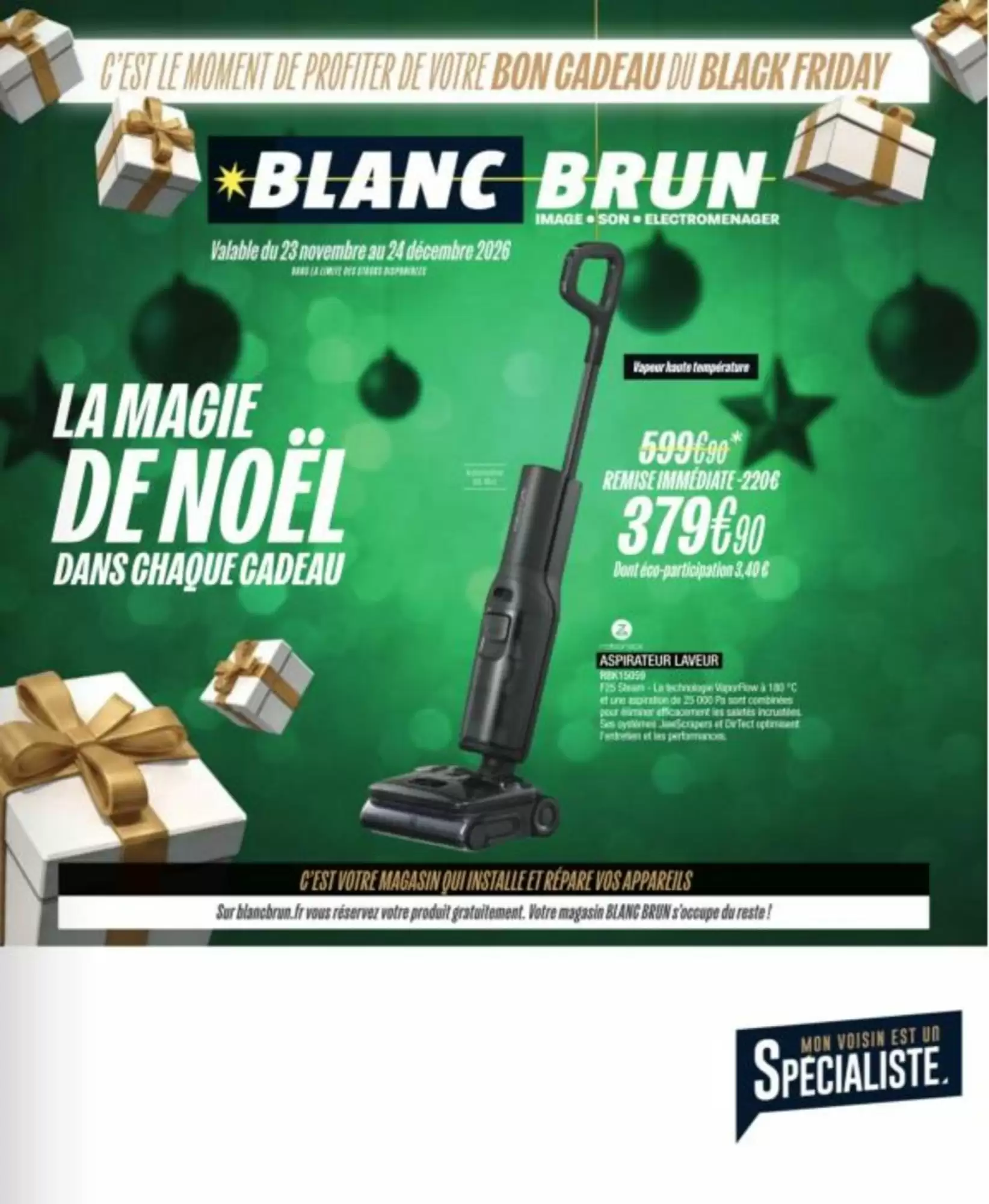 Prospectus promotionnel Blanc Brun valable à partir du 23/11/2026 - Page 1.