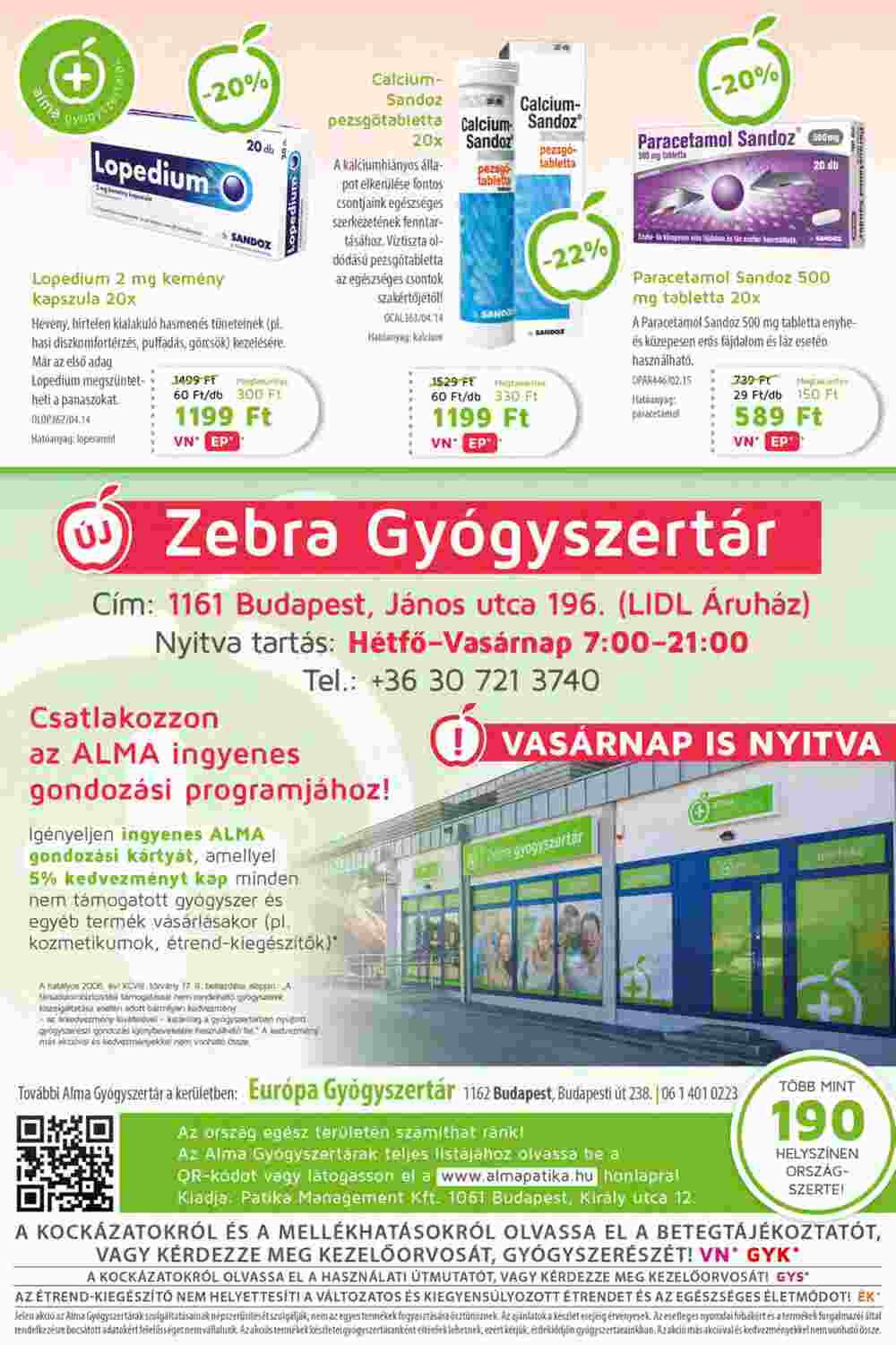 Alma Gyógyszertárak akciós újság 2015.09.24-től - 27. oldal.