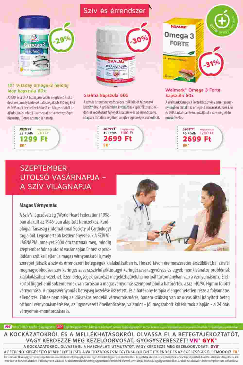 Alma Gyógyszertárak akciós újság 2015.09.24-től - 9. oldal.