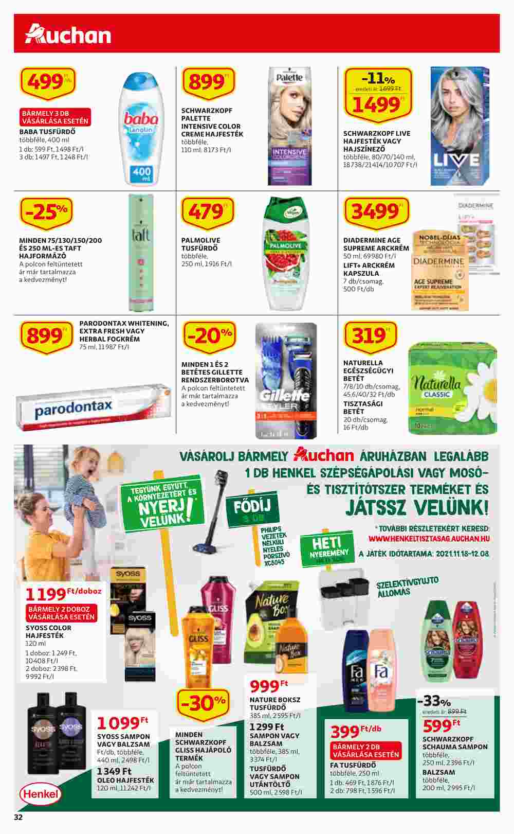 Auchan akciós újság 2021.11.25-től - 32. oldal.