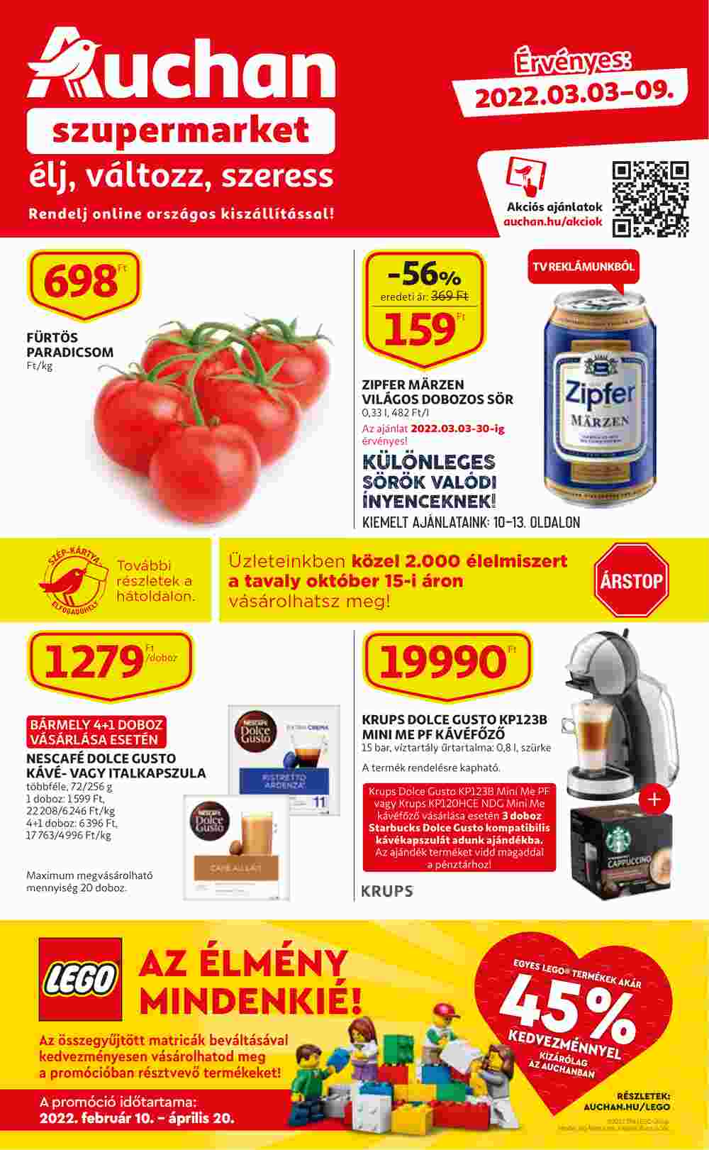 Auchan akciós újság 2022.03.03-tól - 1. oldal.