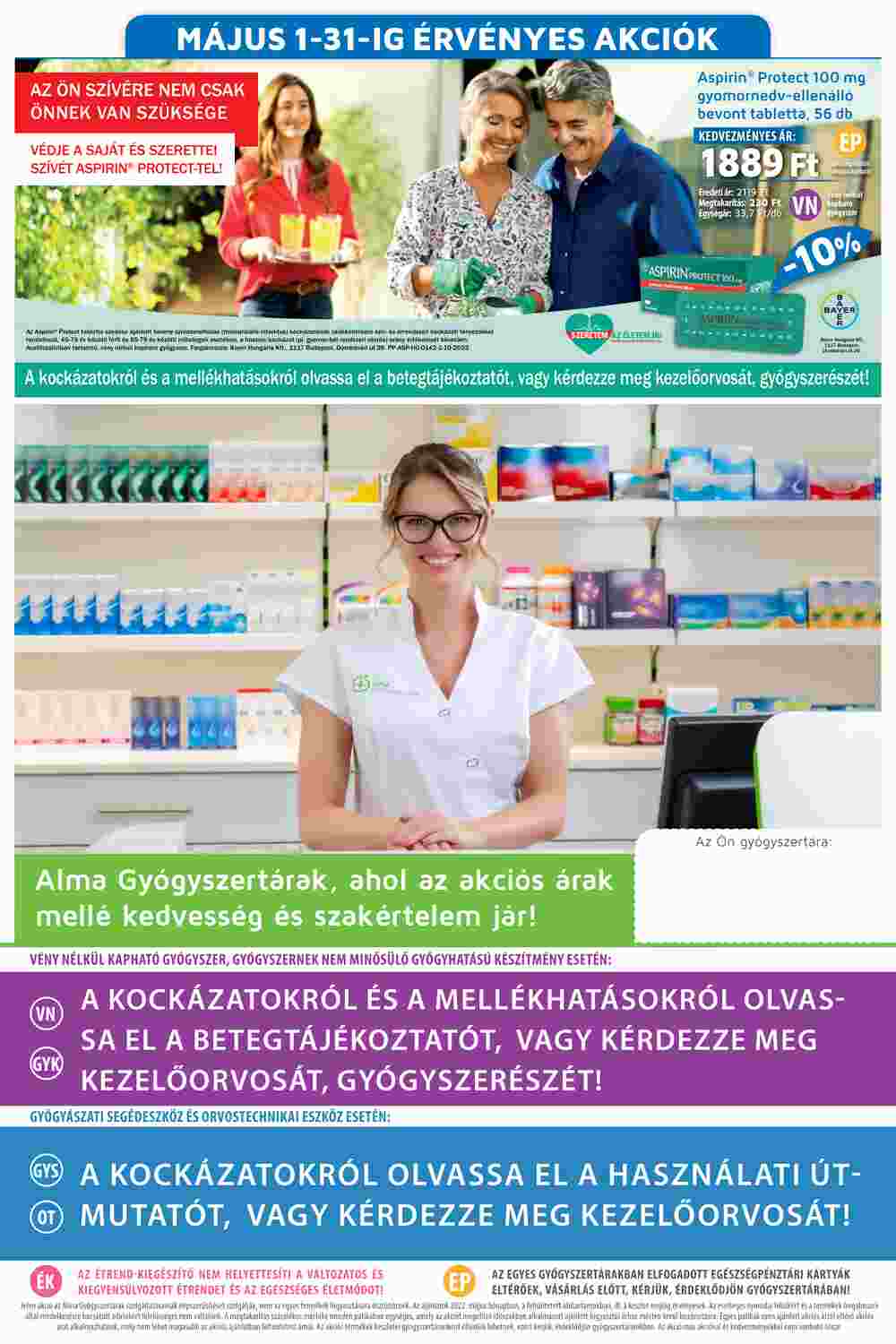 Alma Gyógyszertárak akciós újság 2022.05.01-től - 20. oldal.