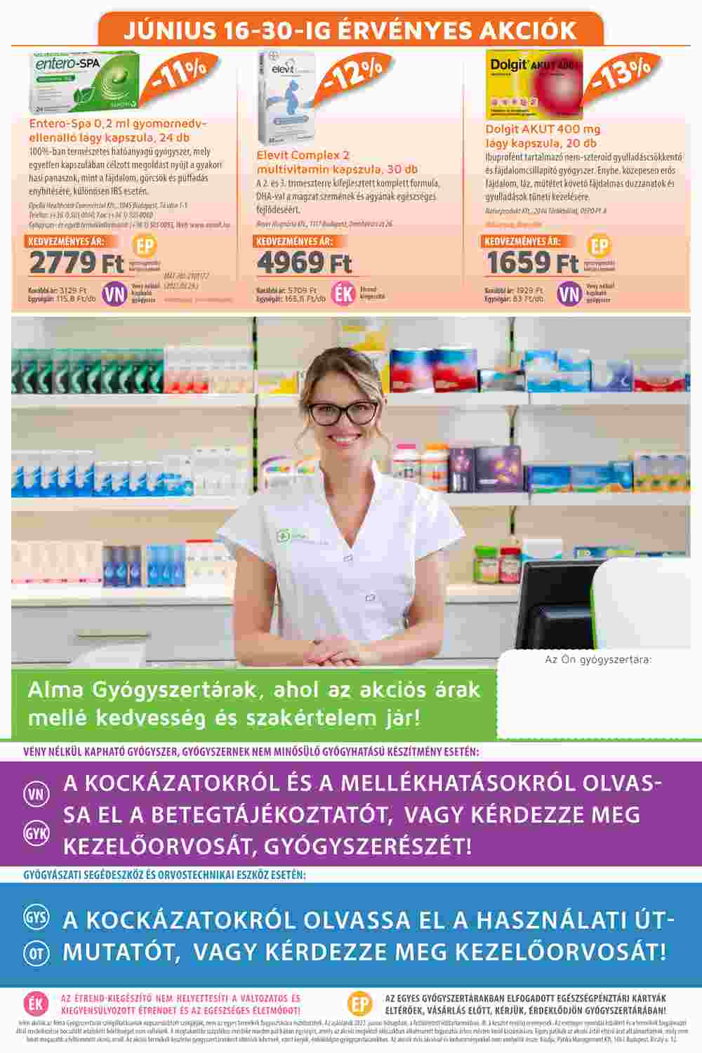 Alma Gyógyszertárak akciós újság 2022.06.01-től - 20. oldal.